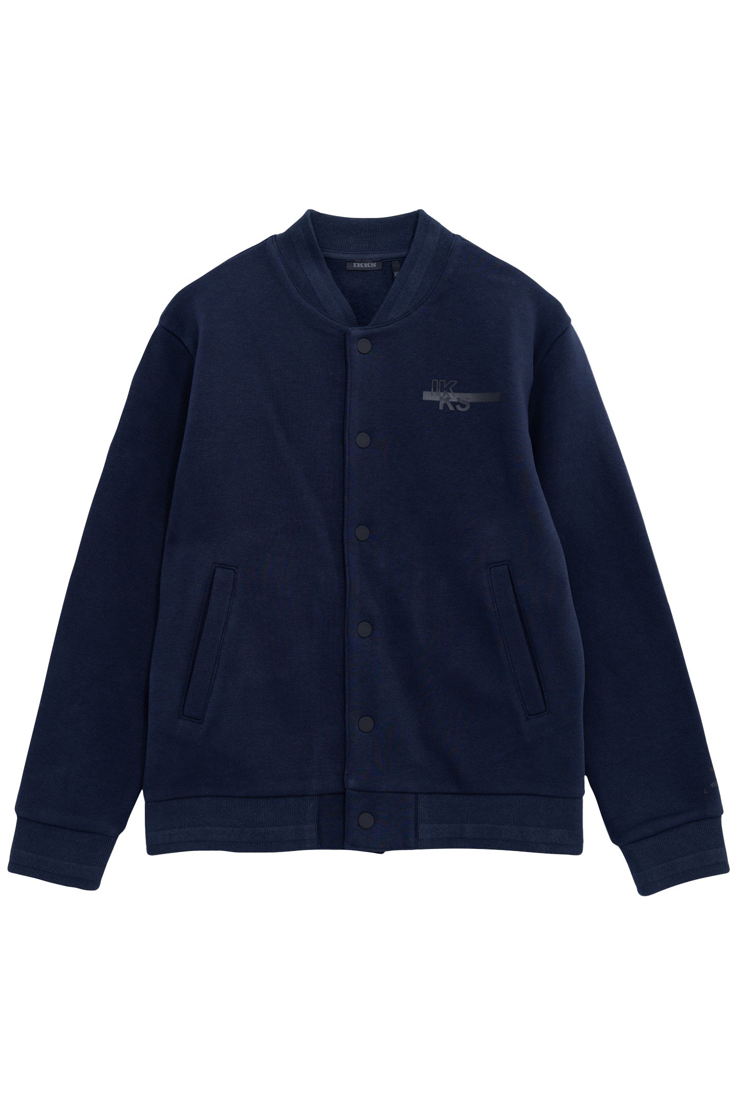 BOY'S NAVY FLEECE CARDIGAN WITH TEDDY COLLAR by IKKS