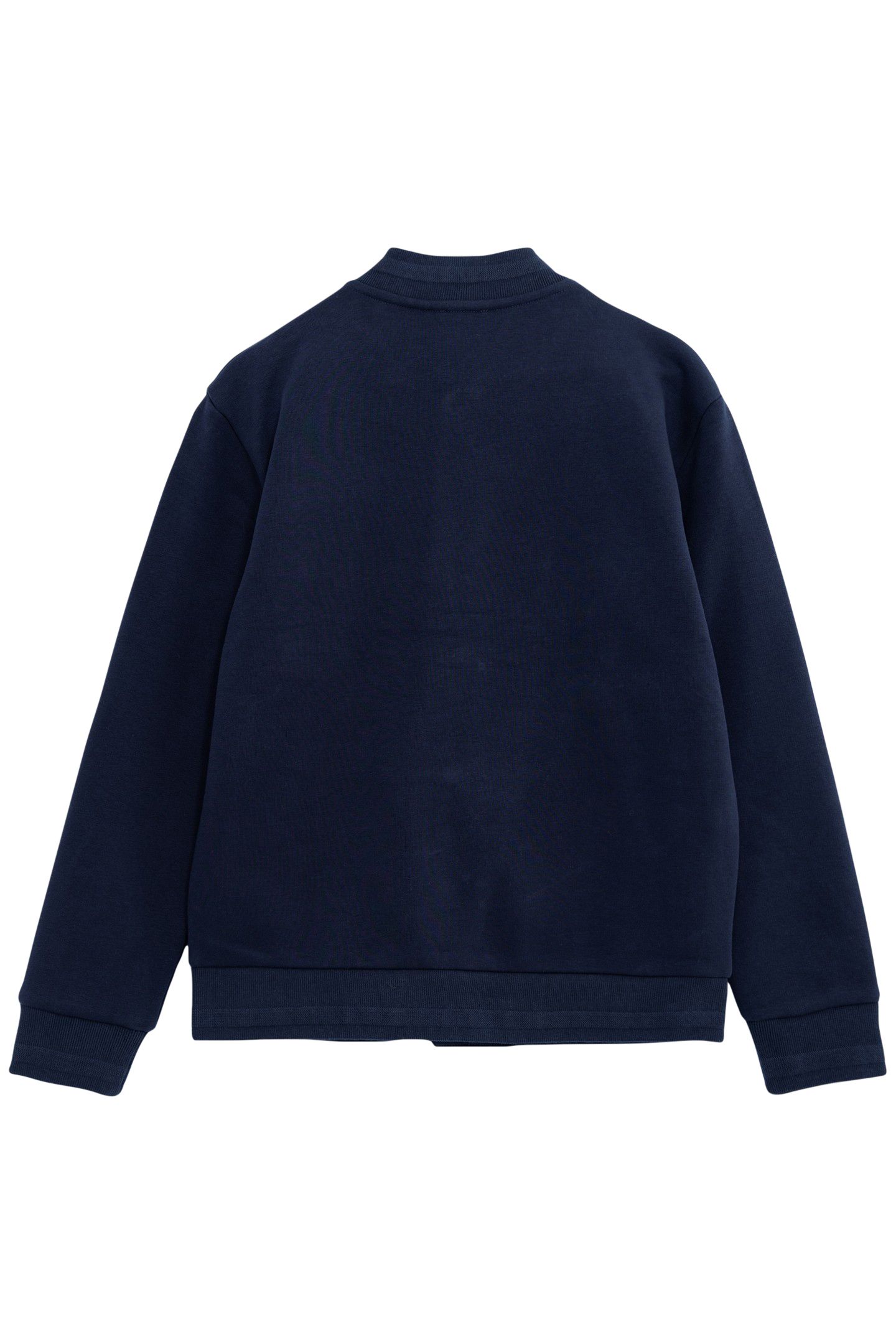 BOY'S NAVY FLEECE CARDIGAN WITH TEDDY COLLAR 2
