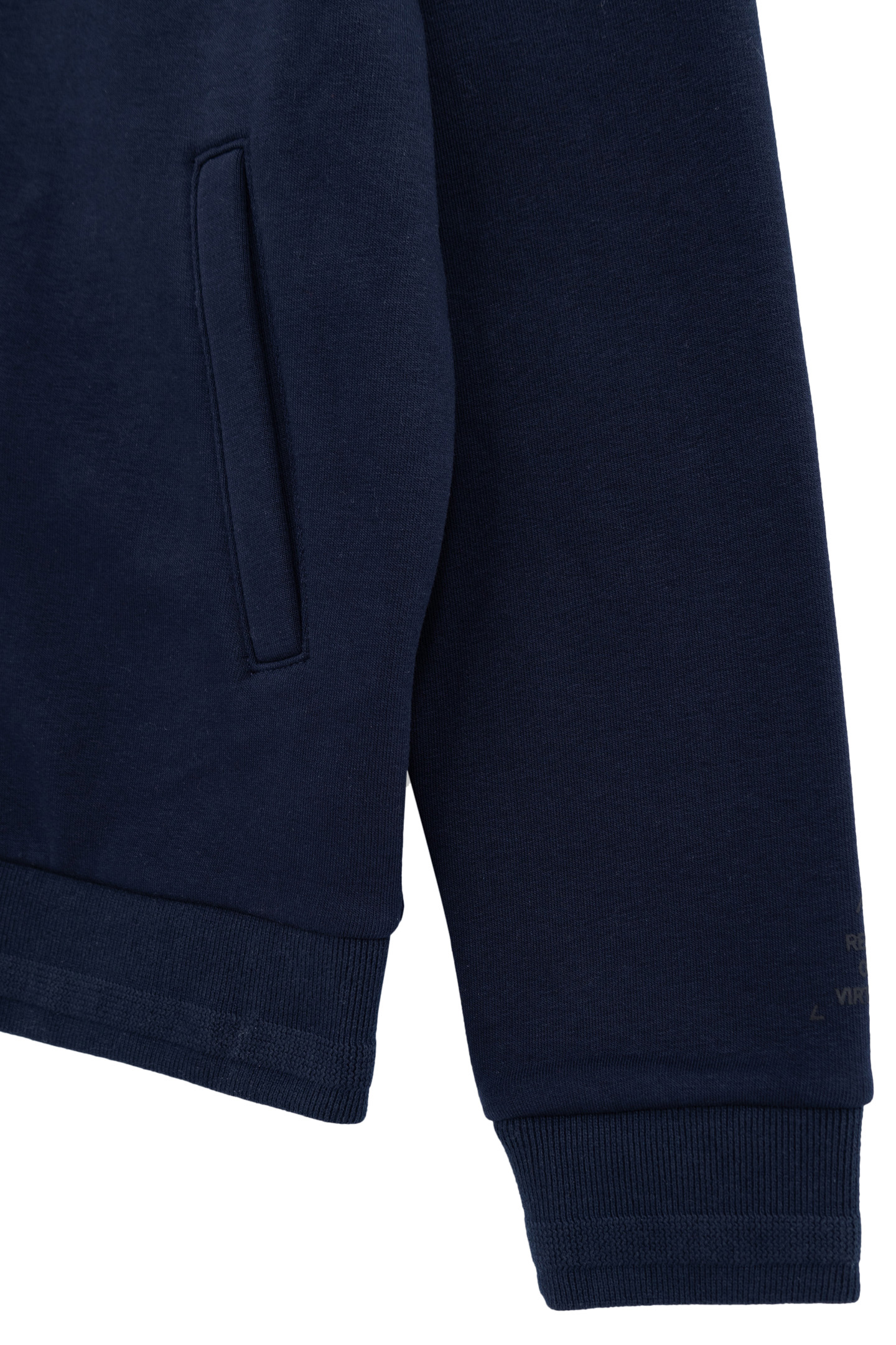 BOY'S NAVY FLEECE CARDIGAN WITH TEDDY COLLAR 5