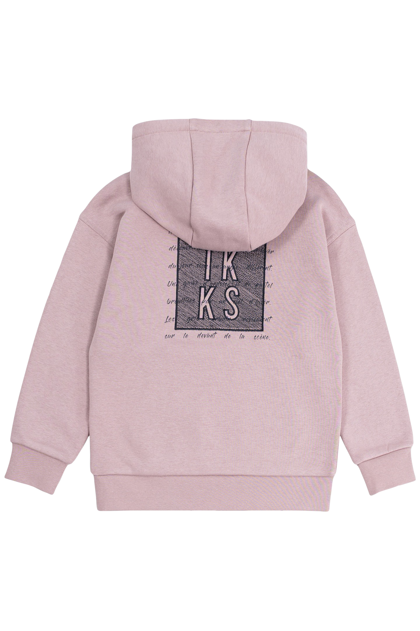 BOY'S PINK MAXI HOODIE WITH EMBROIDERED BACK 2