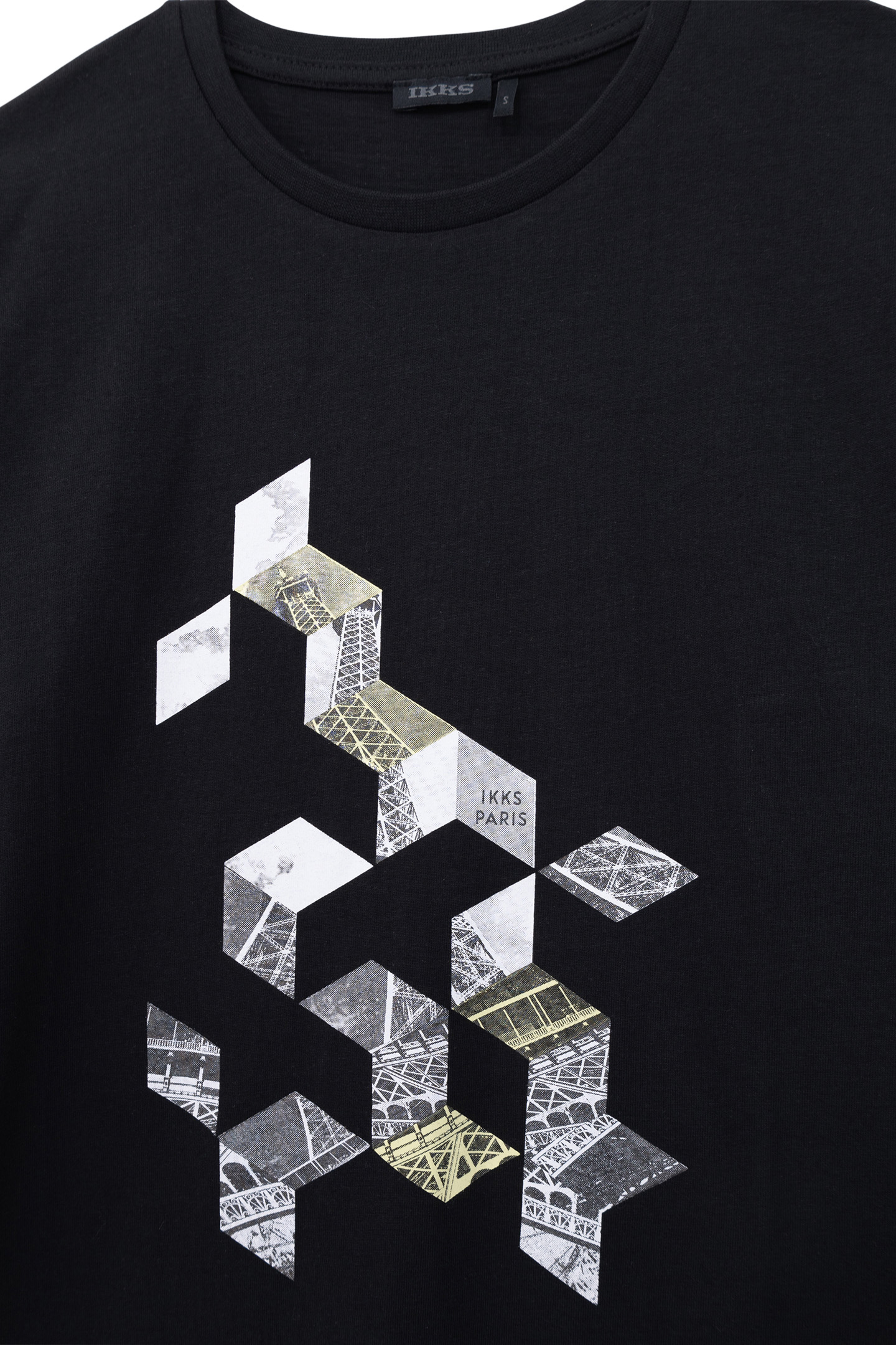 BOY'S BLACK ORGANIC COTTON EIFFEL TOWER T-SHIRT 3