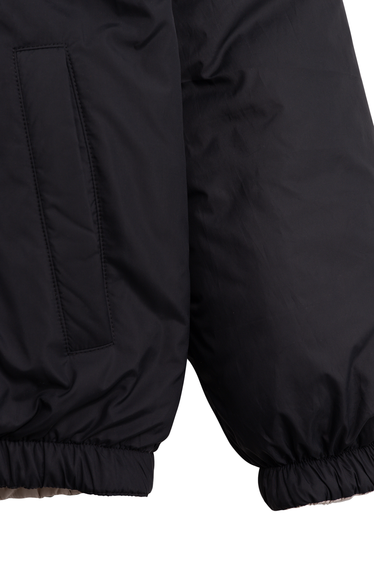 BEIGE AND BLACK QUILTED REVERSIBLE DOWN JACKET FOR BOYS 6