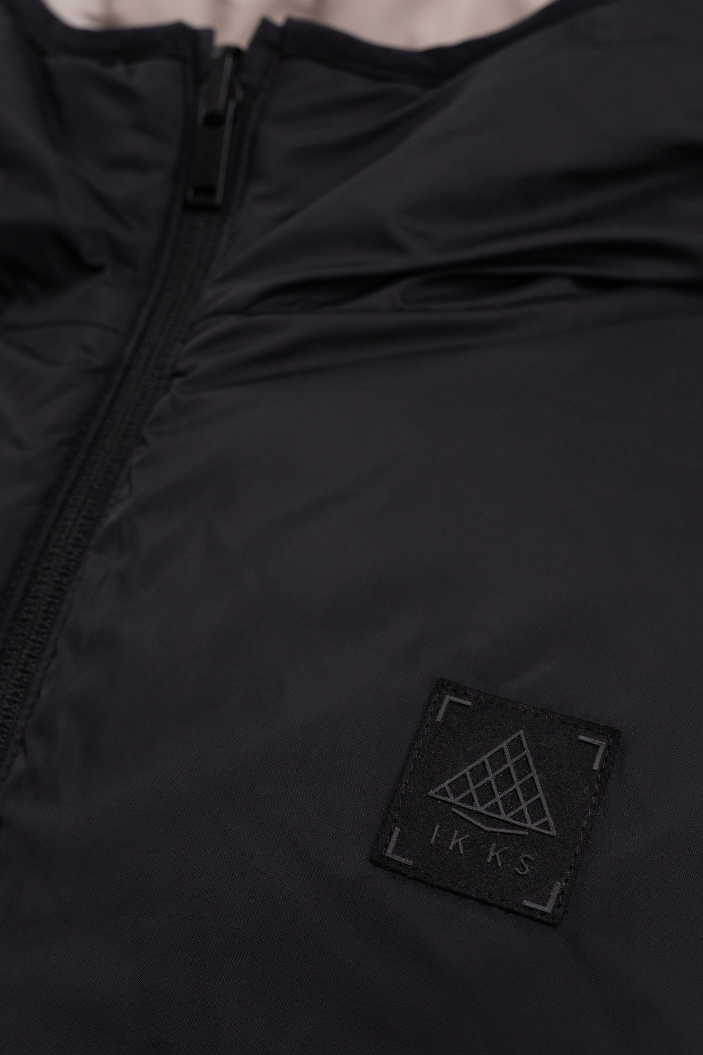 BEIGE AND BLACK QUILTED REVERSIBLE DOWN JACKET FOR BOYS 8