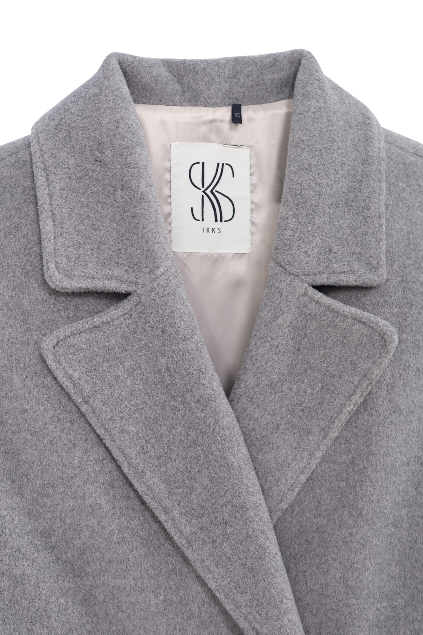 GIRL'S LONG GREY WOOL COAT 3