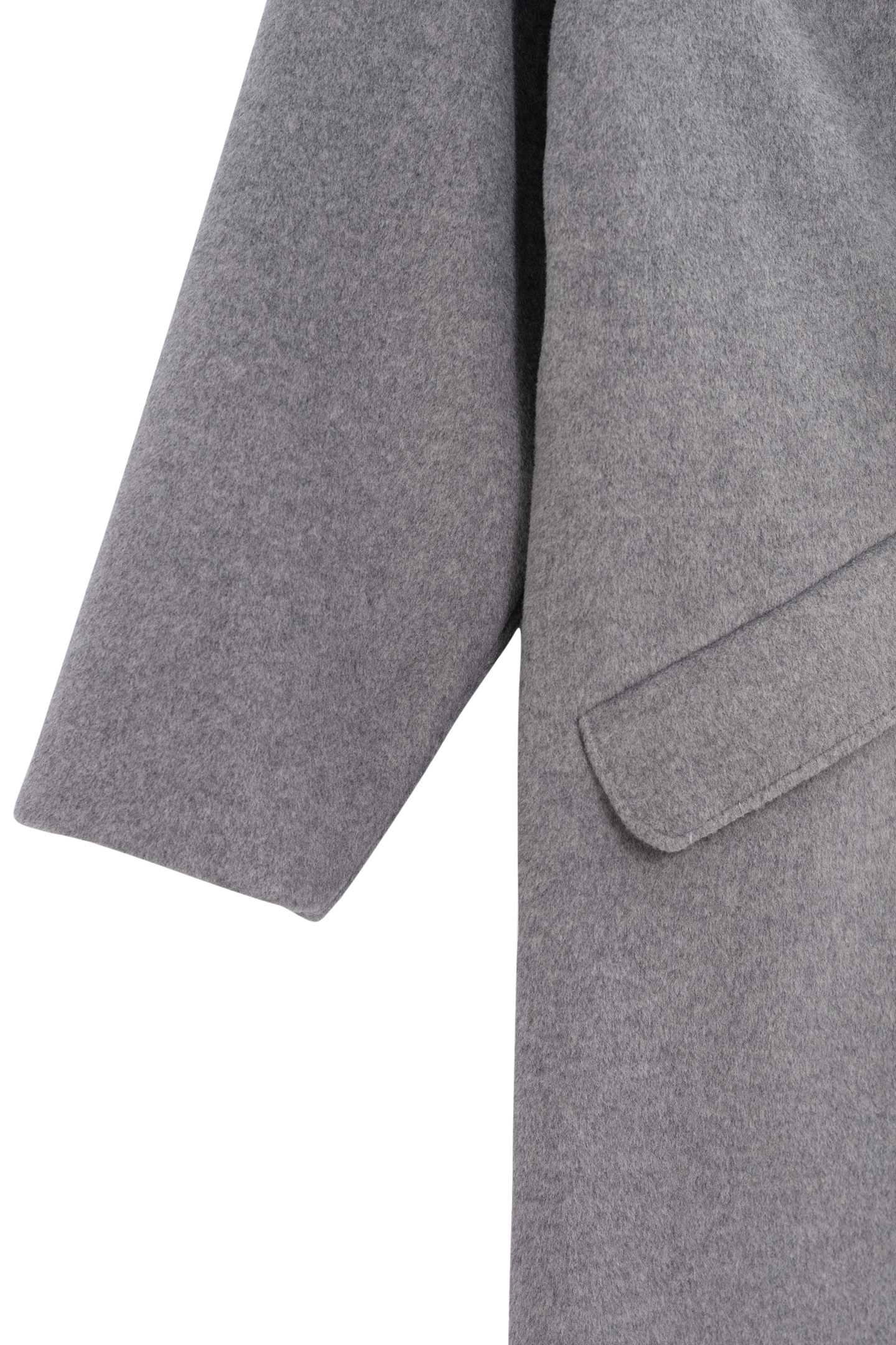 GIRL'S LONG GREY WOOL COAT 4