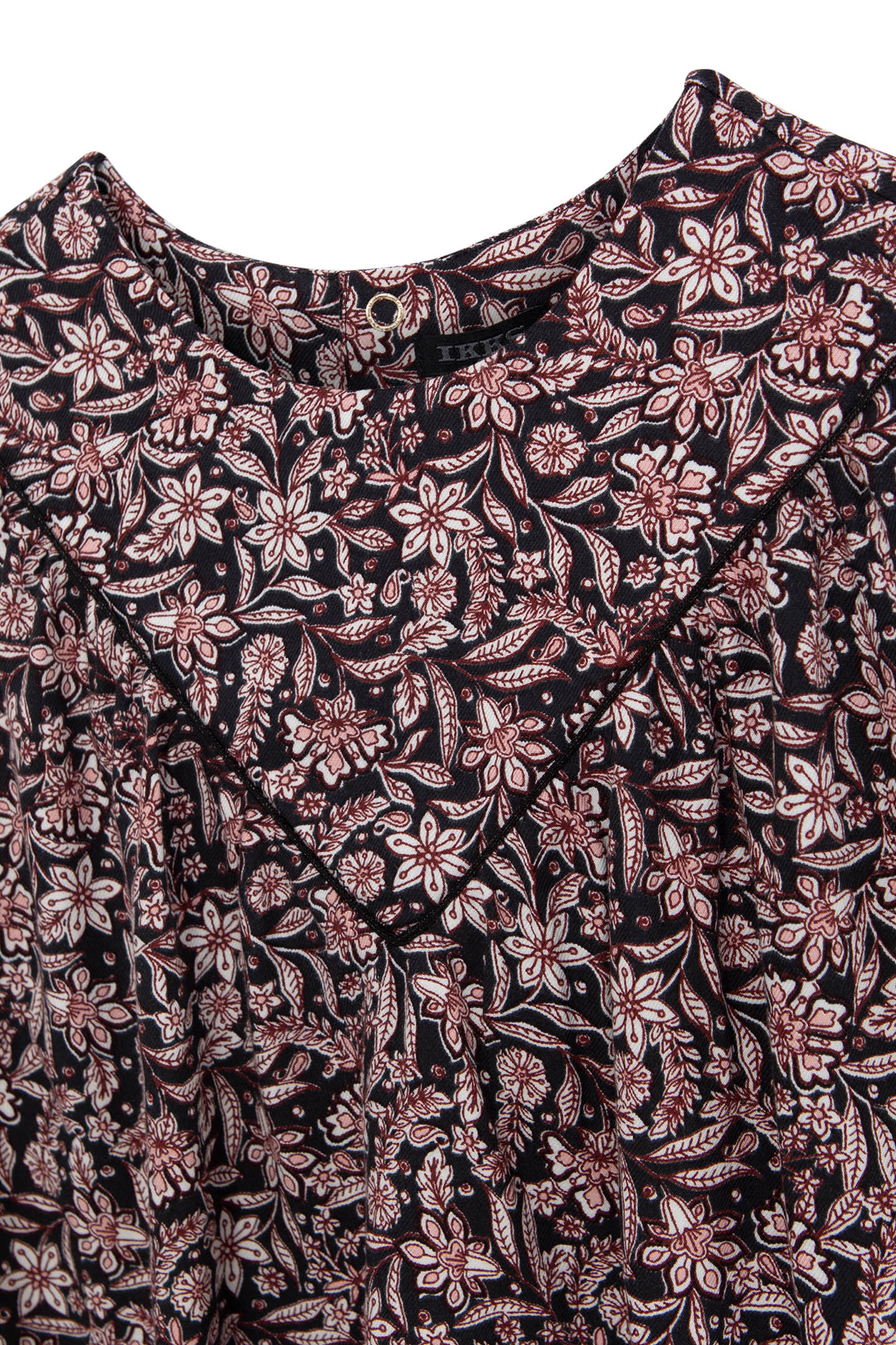 GIRL'S BLACK FLORAL PRINT BLOUSE 3