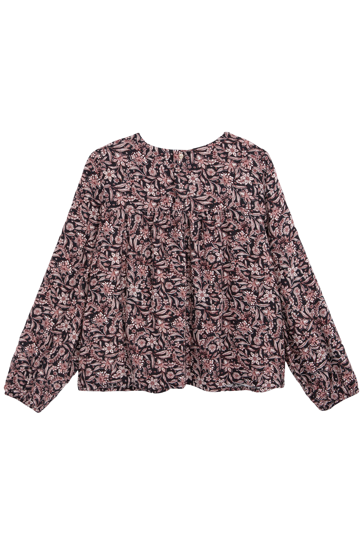 GIRL'S BLACK FLORAL PRINT BLOUSE 2