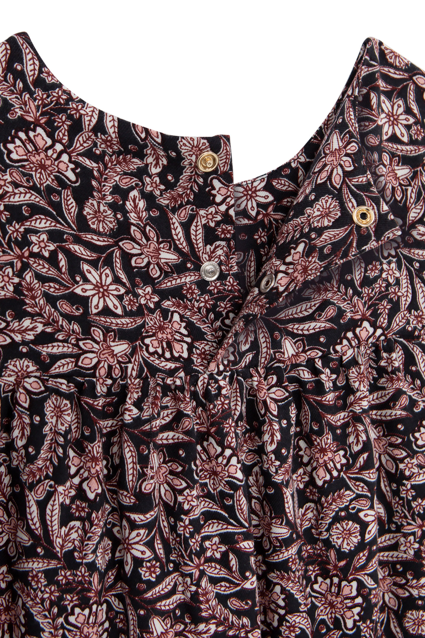 GIRL'S BLACK FLORAL PRINT BLOUSE 5