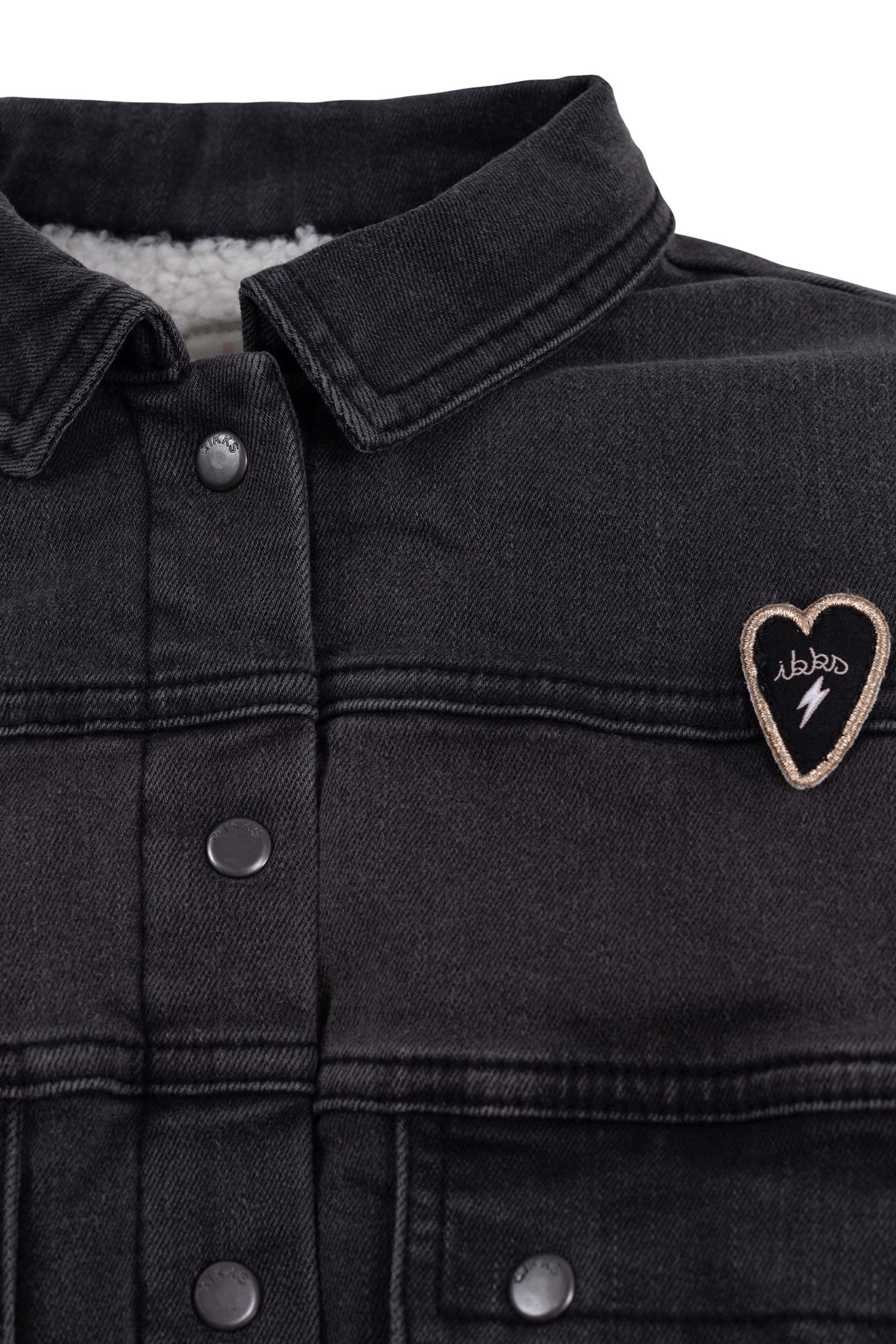 GIRL'S GREY FADED DENIM JACKET WITH LINING 3