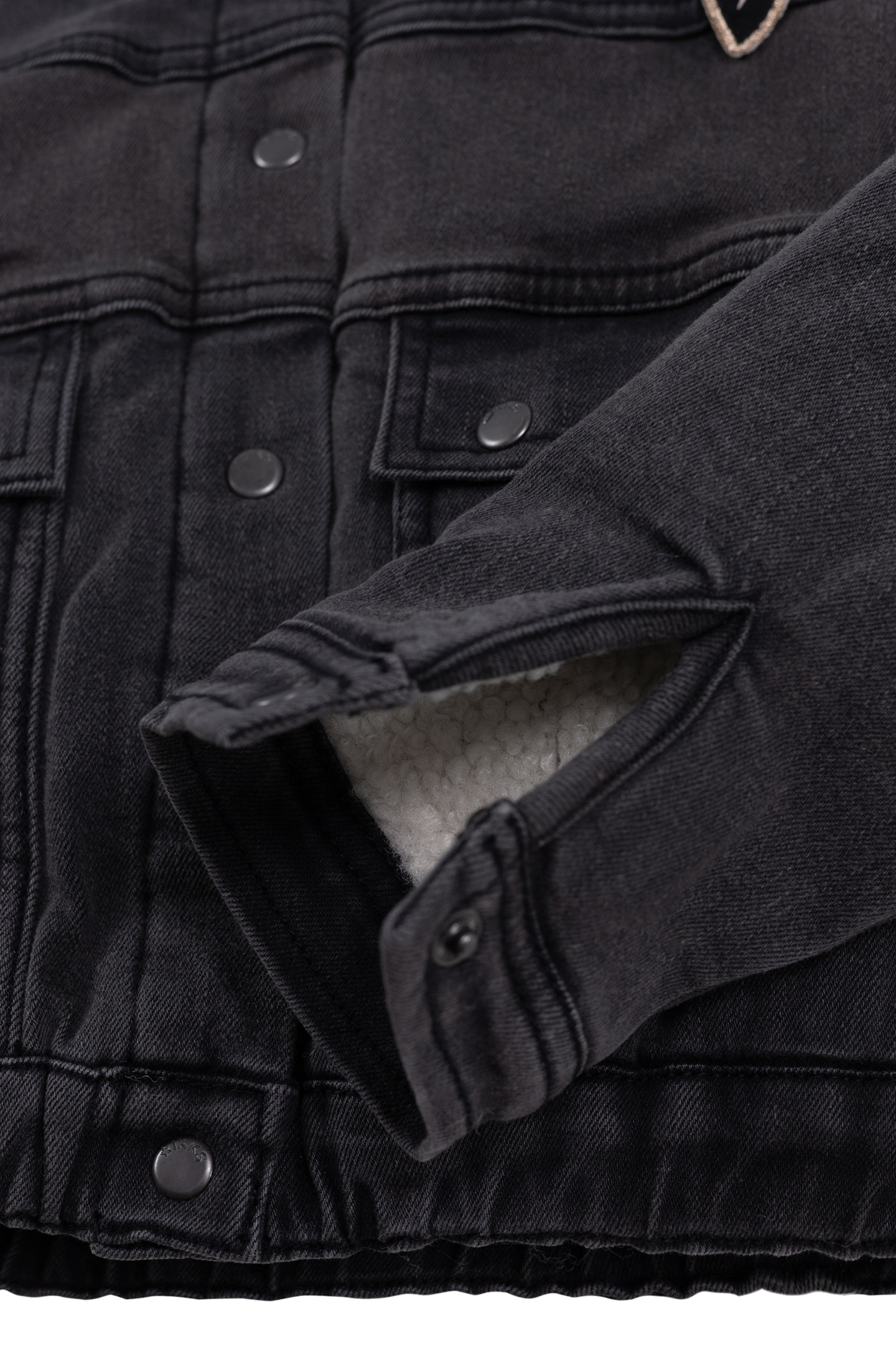 GIRL'S GREY FADED DENIM JACKET WITH LINING 5