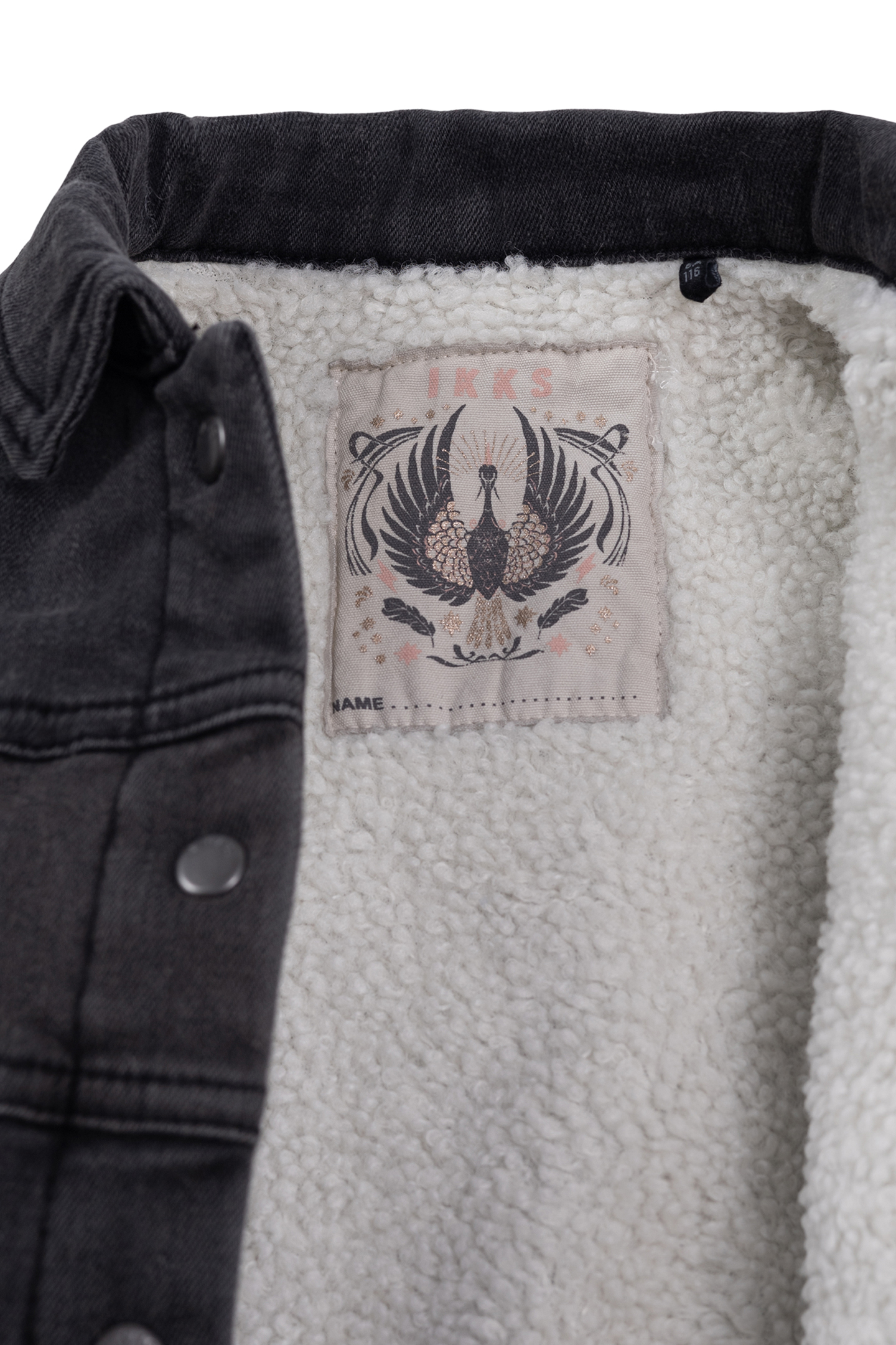 GIRL'S GREY FADED DENIM JACKET WITH LINING 4