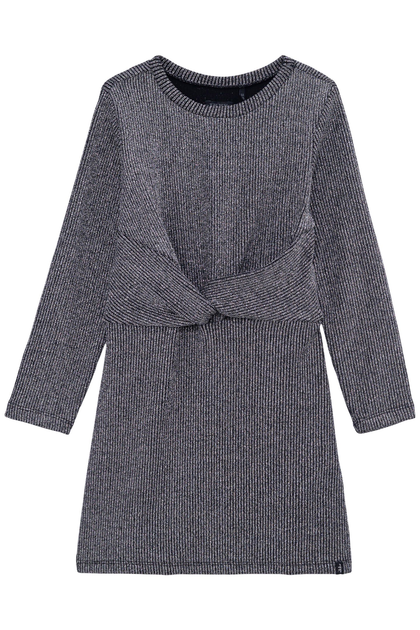 GIRLS' HORT IRIDESCENT GREY DRESS WITH BOW DETAIL by IKKS