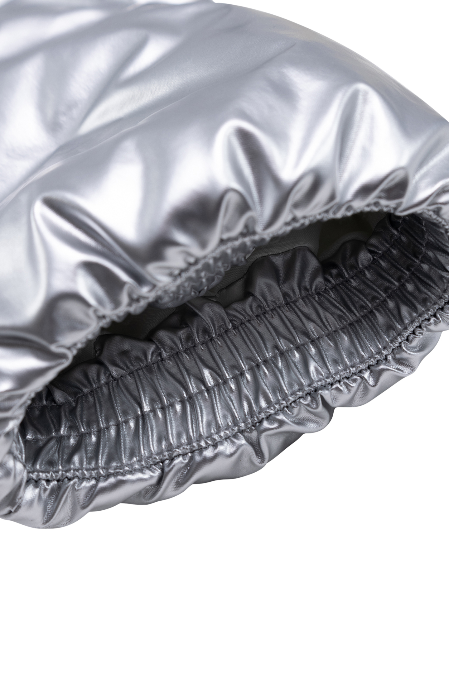 GIRL'S SILVER POLKA DOT HEAT-SEALED NYLON PADDED JACKET 7