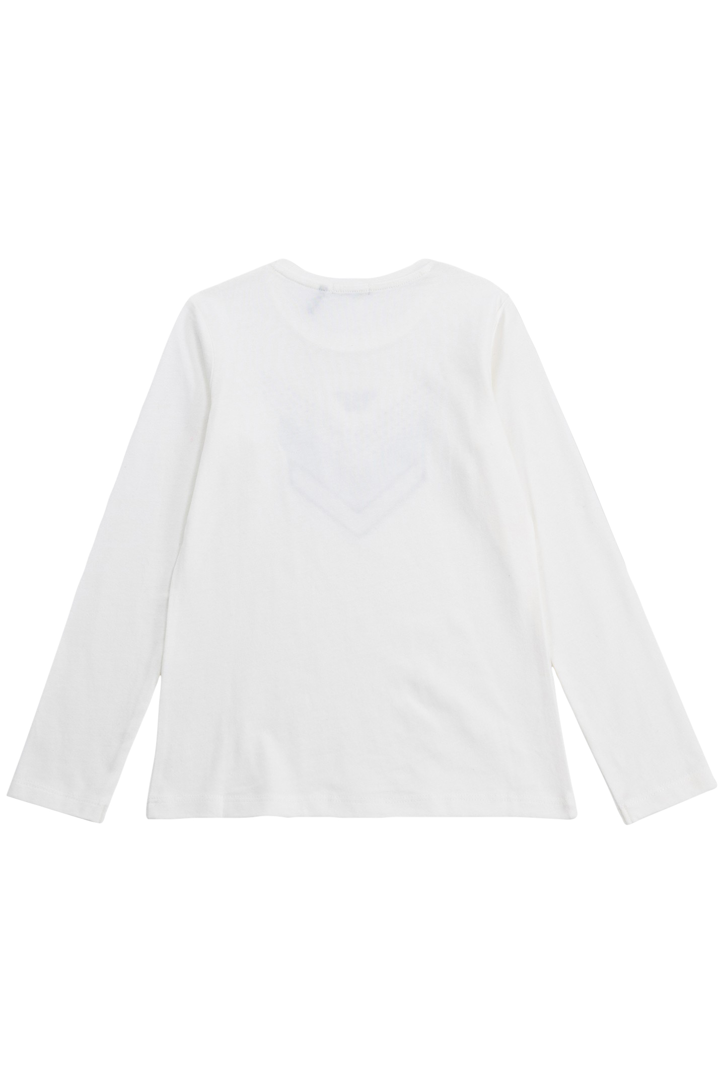 GIRLS' MULTI-MATERIAL ECRU CHEVRON PRINT T-SHIRT 2