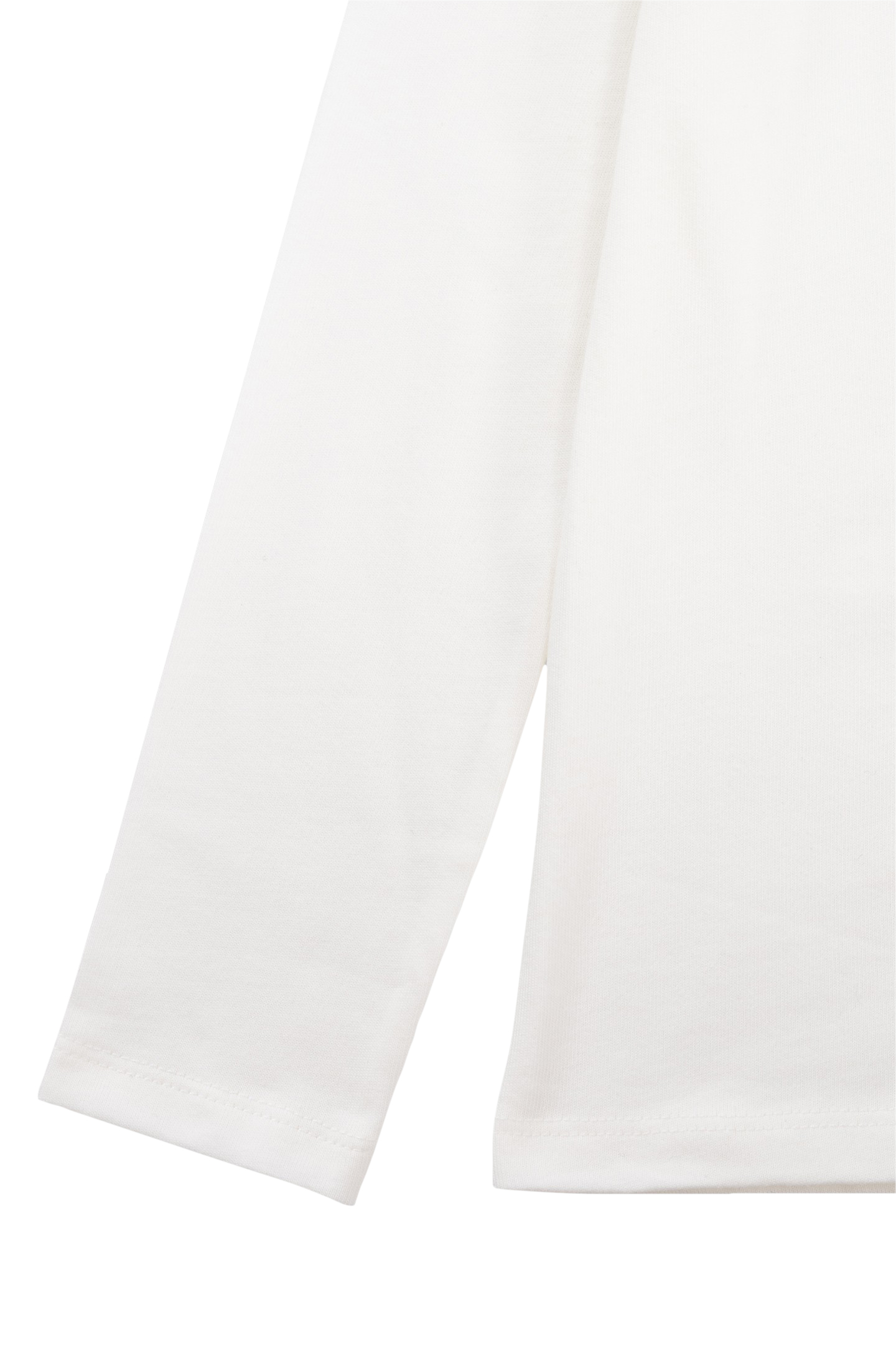 GIRLS' MULTI-MATERIAL ECRU CHEVRON PRINT T-SHIRT 4