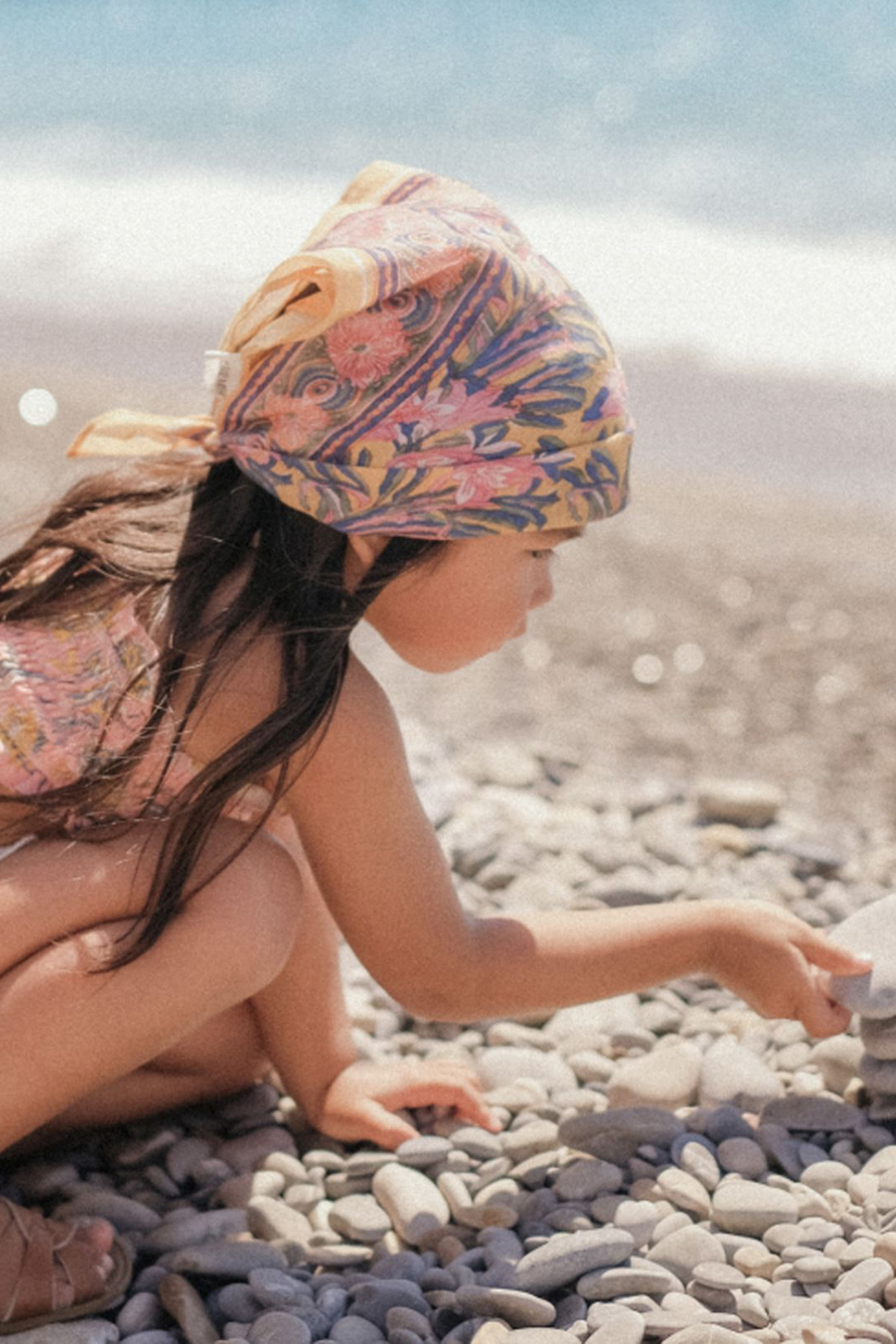 WOVEN SCARF CAPUCINE (50X50) HONEY FLOWER 2