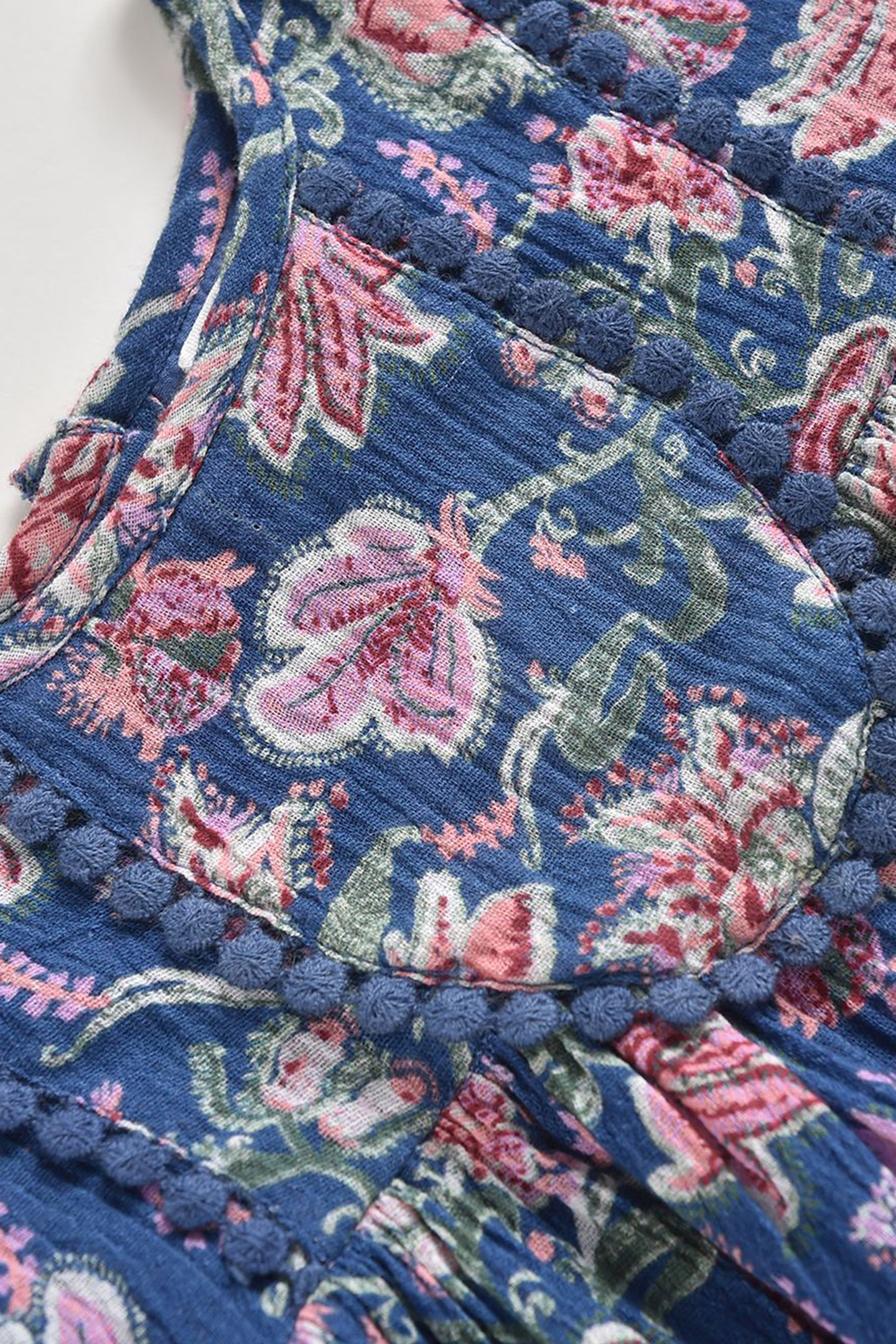 DRESS ROULOTTA BLUE WILD FLOWERS 2