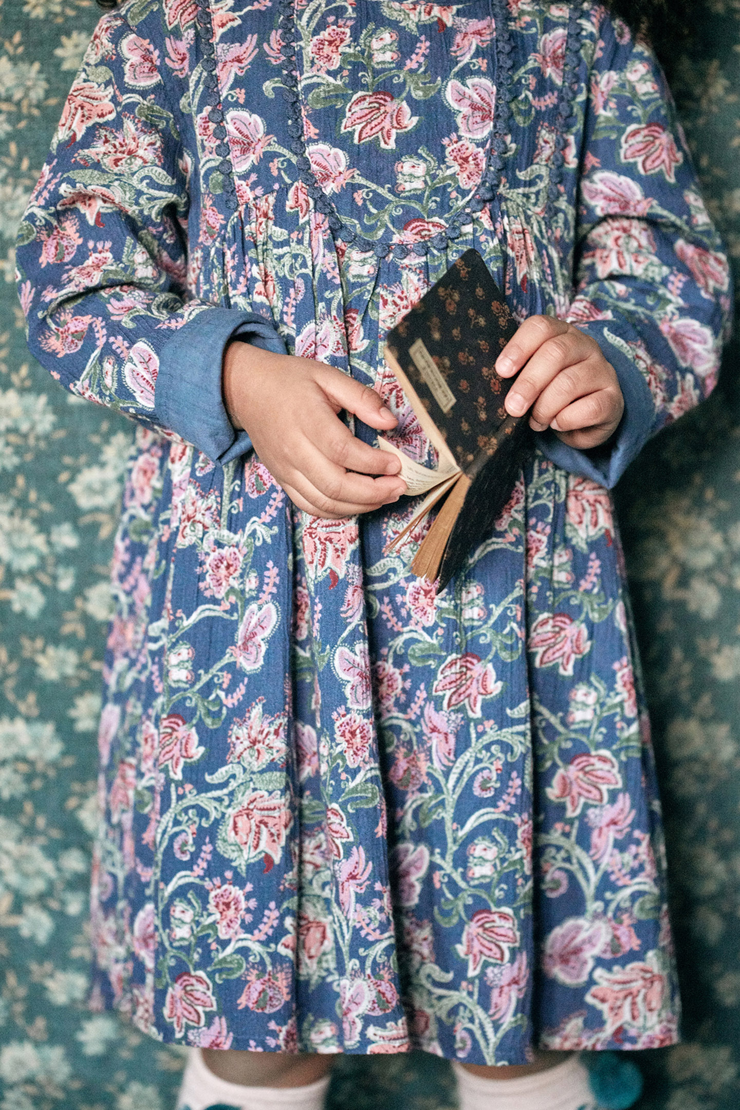 DRESS ROULOTTA BLUE WILD FLOWERS 5