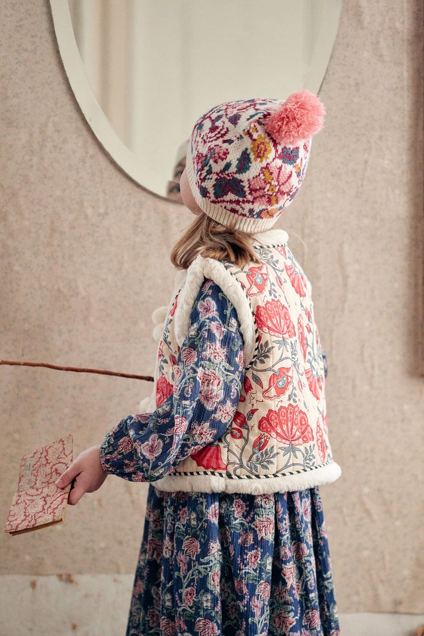 REVERSIBLE VEST APONI CREAM ENDLESSFLOWERS 2