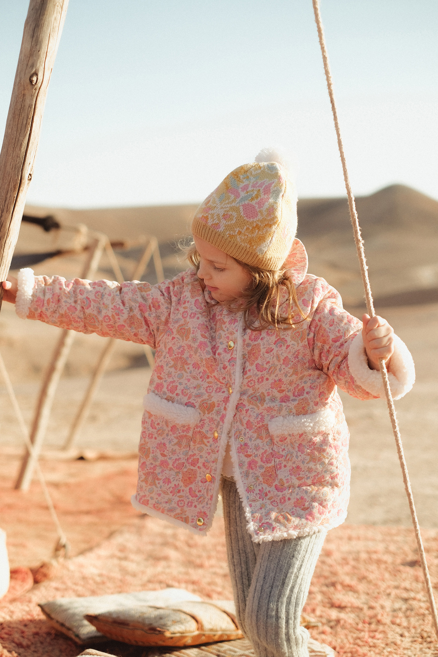 COAT DALILA CREAM FLOWER FIELDS 1