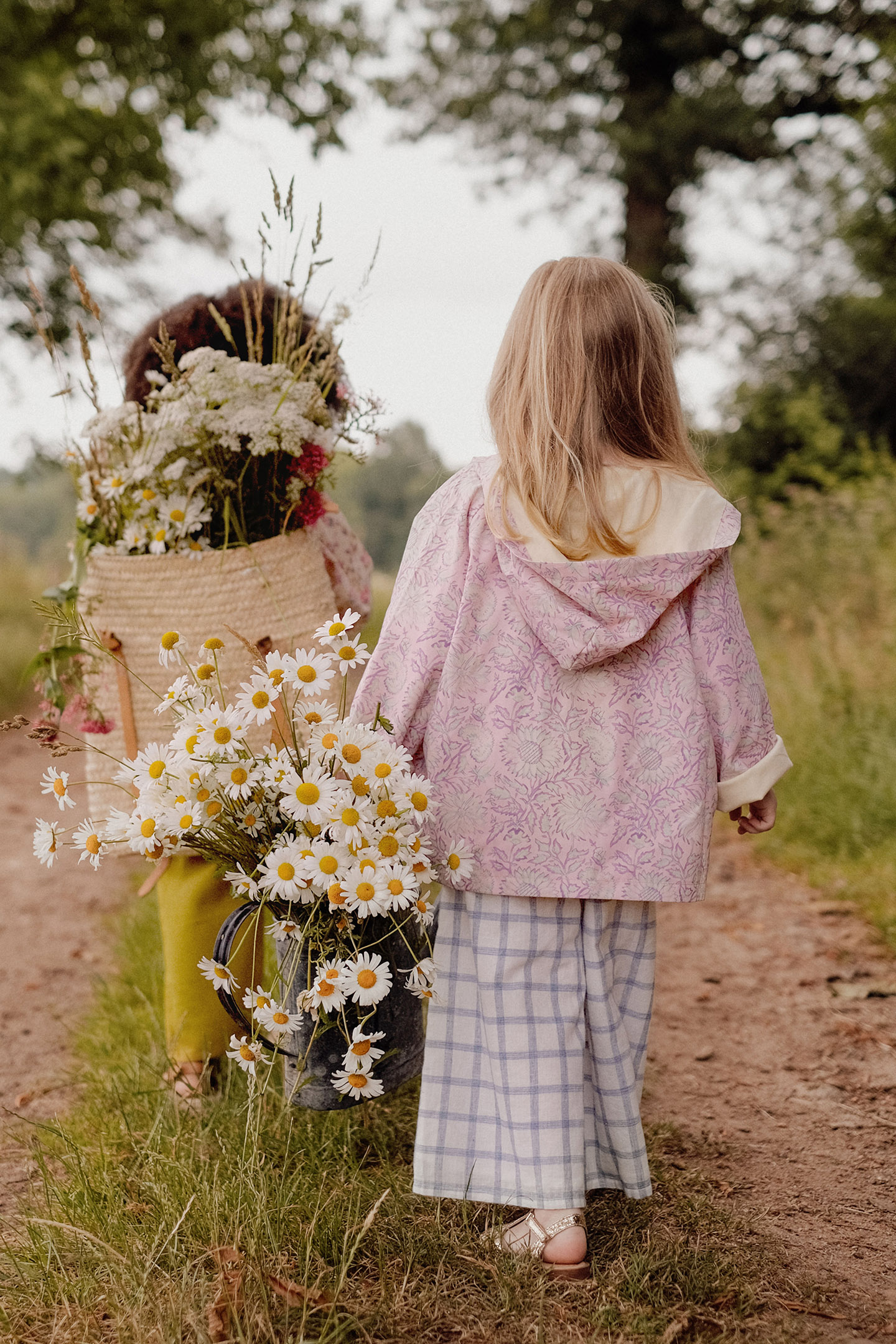 RAINCOAT FELVET PINK DAISY GARDEN 3