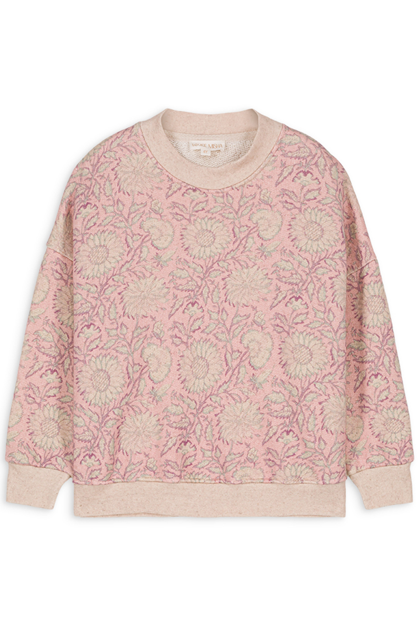 SWEATSHIRT ROSALIA PINK DAISY GARDEN 2