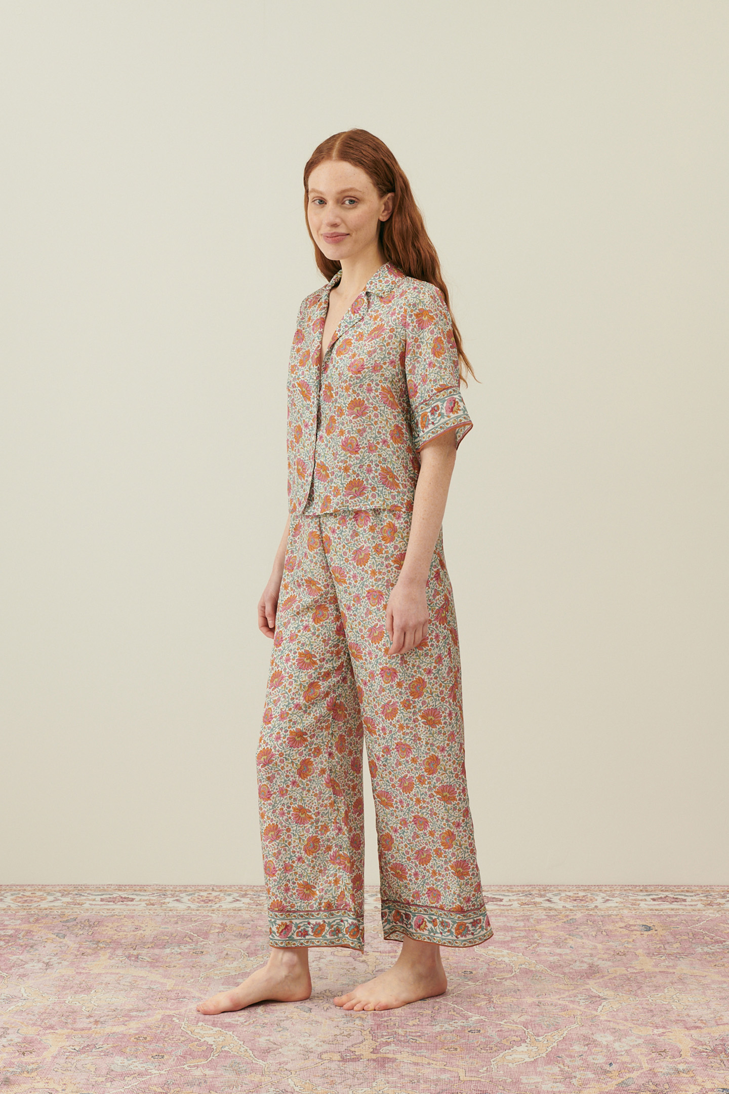 PAJAMAS PANTS MELYCIA IVORY WINTER GARDEN 2