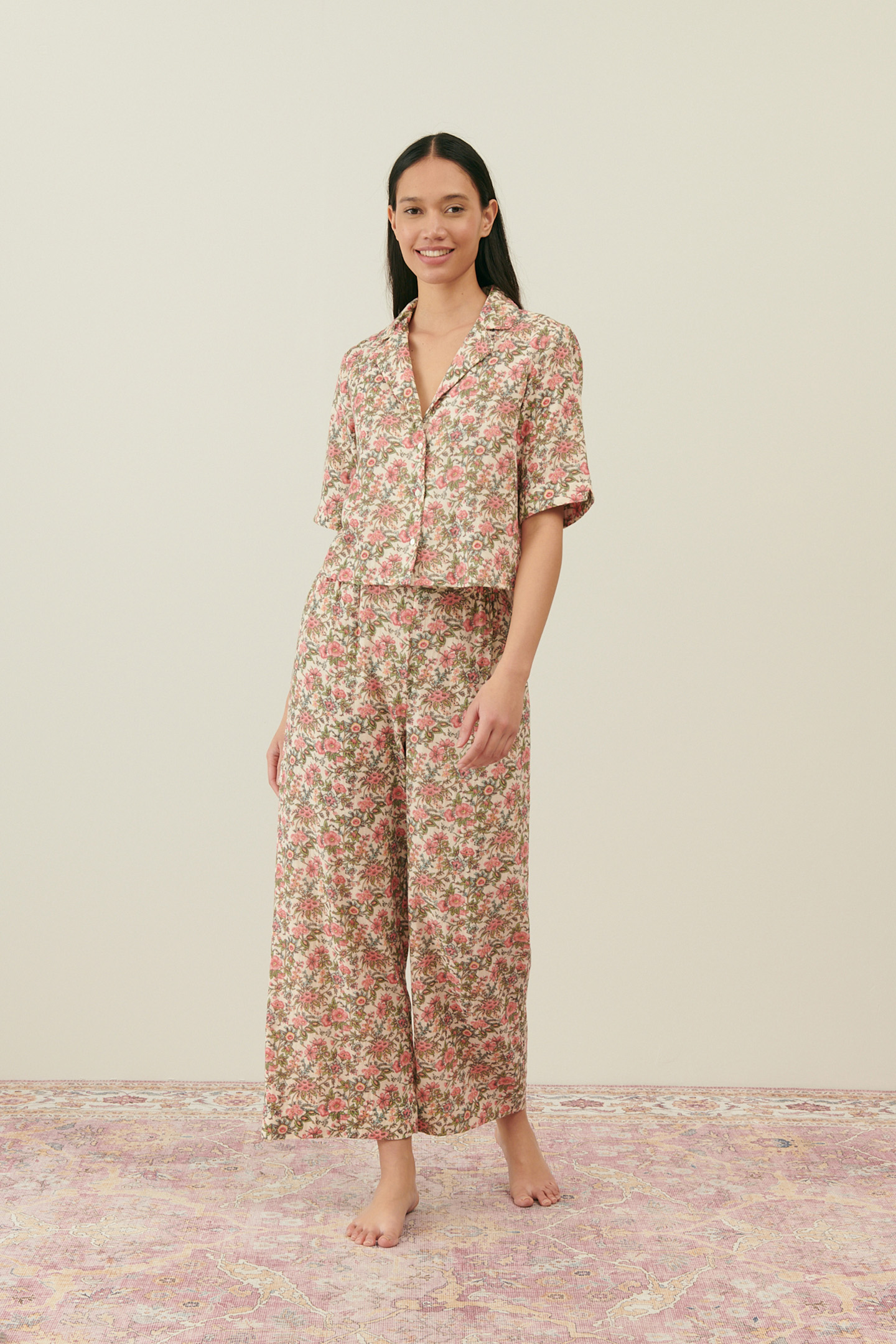 PAJAMAS PANTS MELYCIA IVORY ENCH FIELDS 1