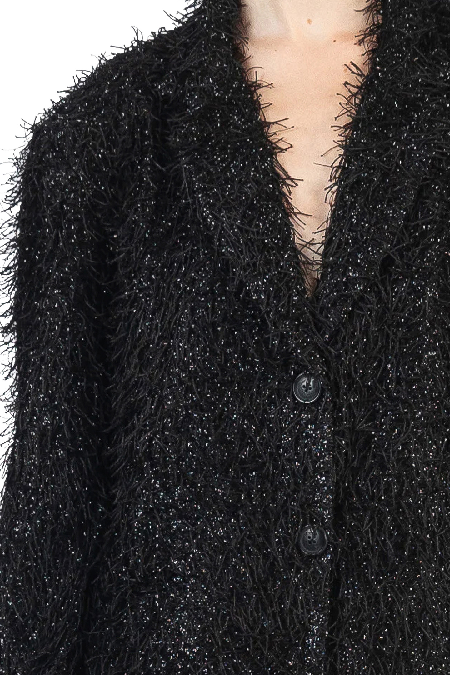 FLUFFY TAILORED JACKET BLACK 3