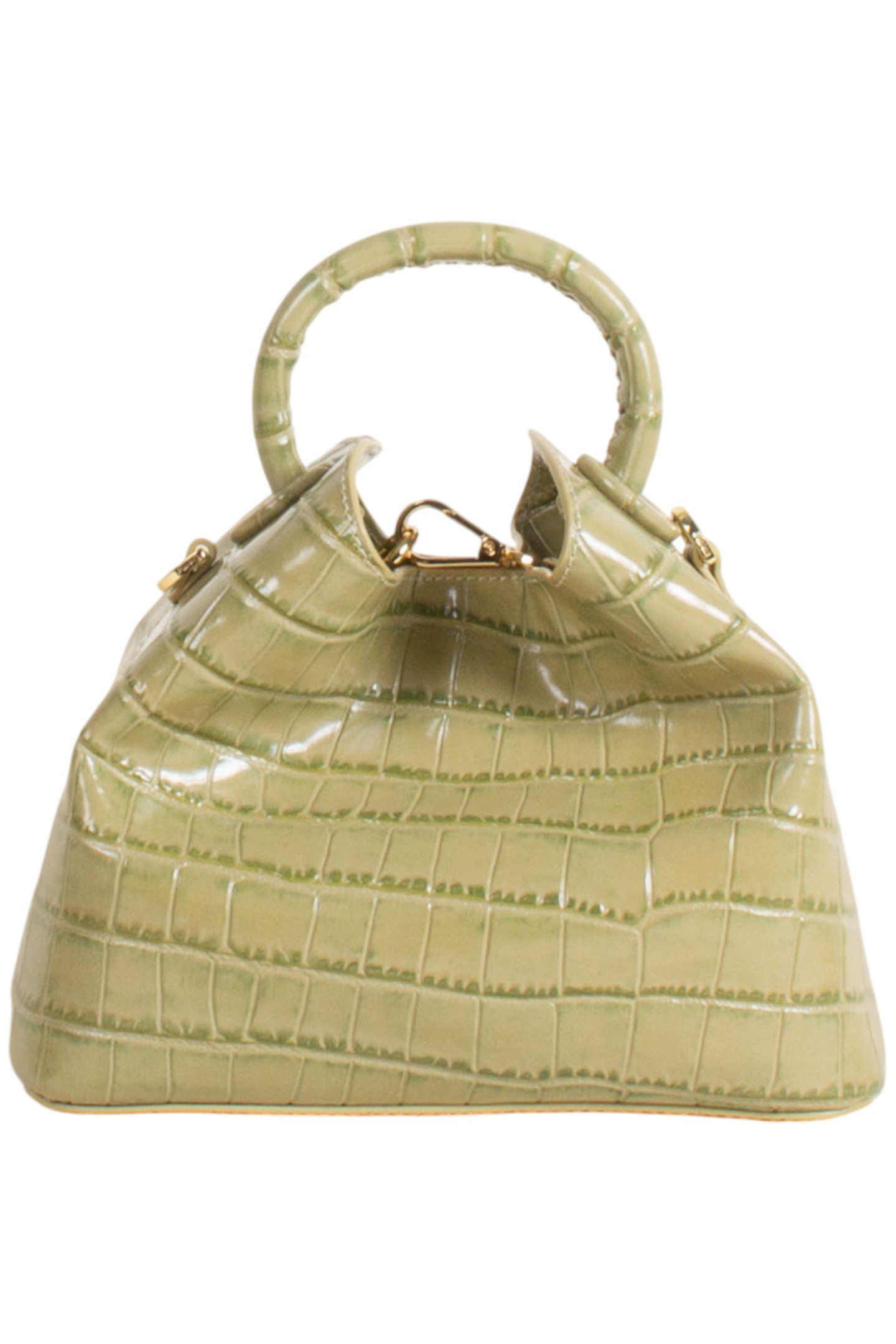 BAOZI LEATHER CROCO OLIVE 1