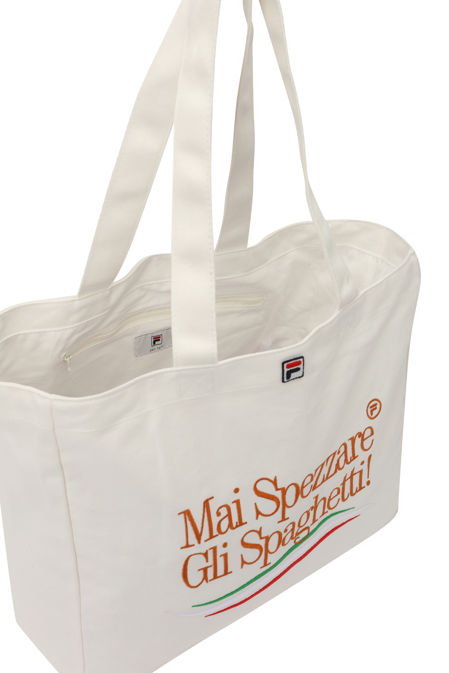 NAVIGLI GRAPHIC CANVAS SHOPPER EGRET 4