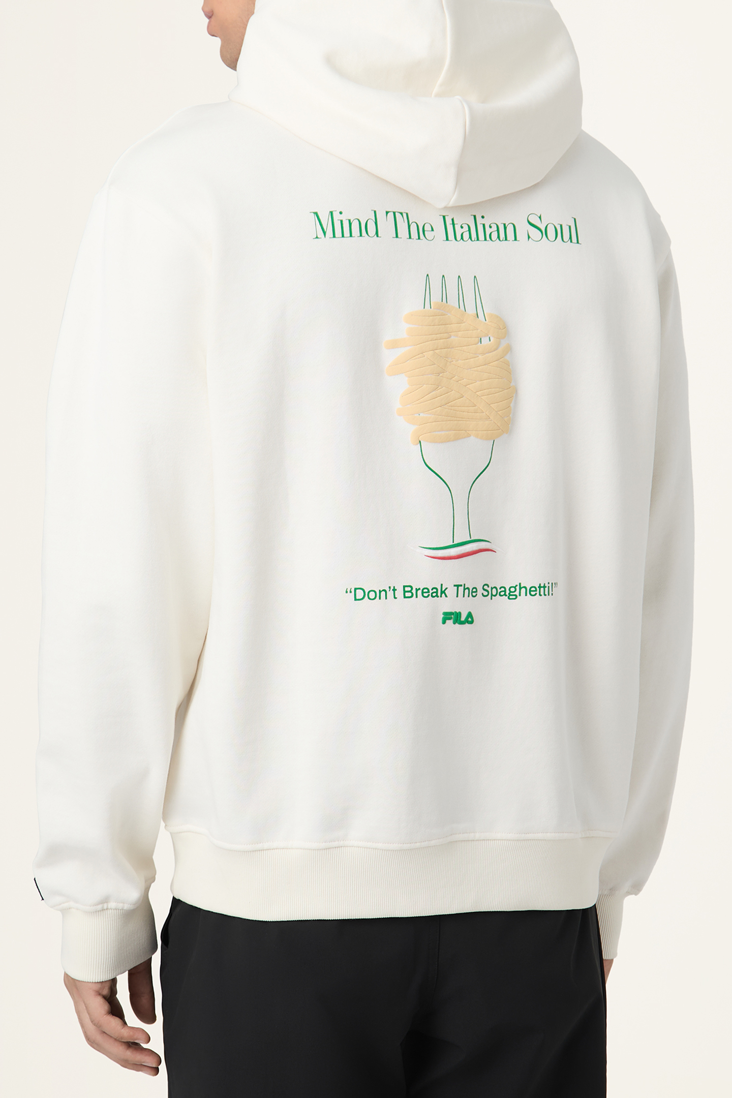 NAVIGLI PASTA RELAXED GRAPHIC HOODIE EGRET 2