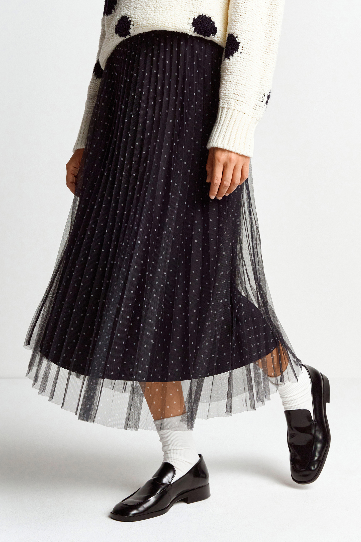 PRINTED TULLE SKIRT MIDNIGHT BLUE 1
