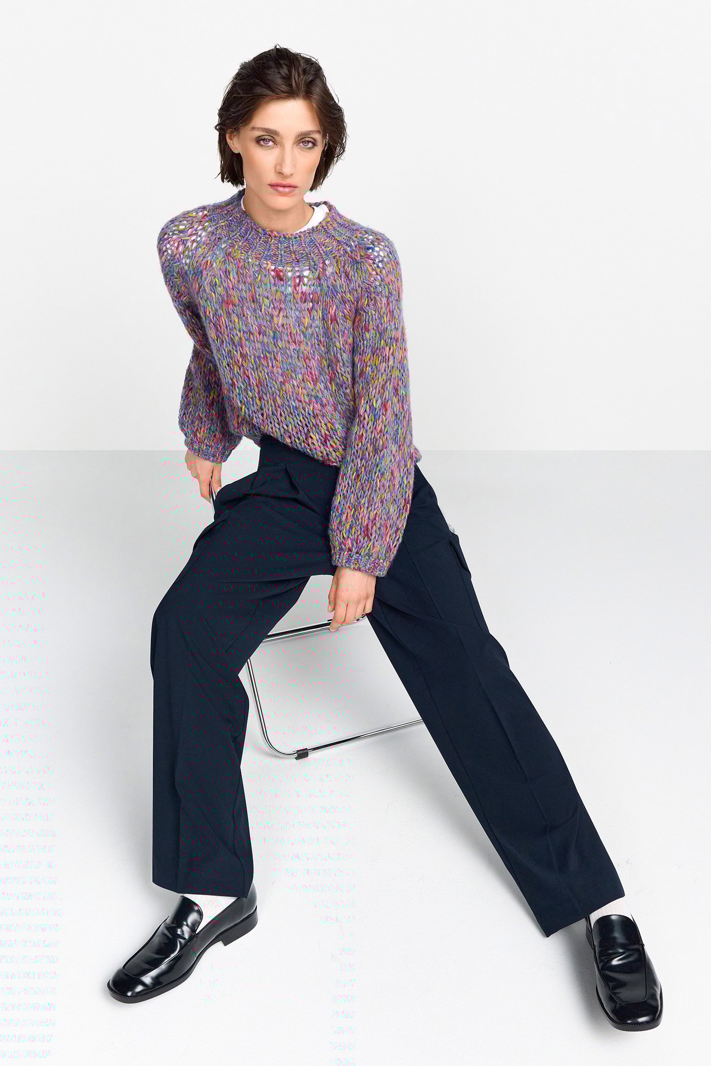 CARGO PANTS WITH PLEAT MIDNIGHT BLUE 4