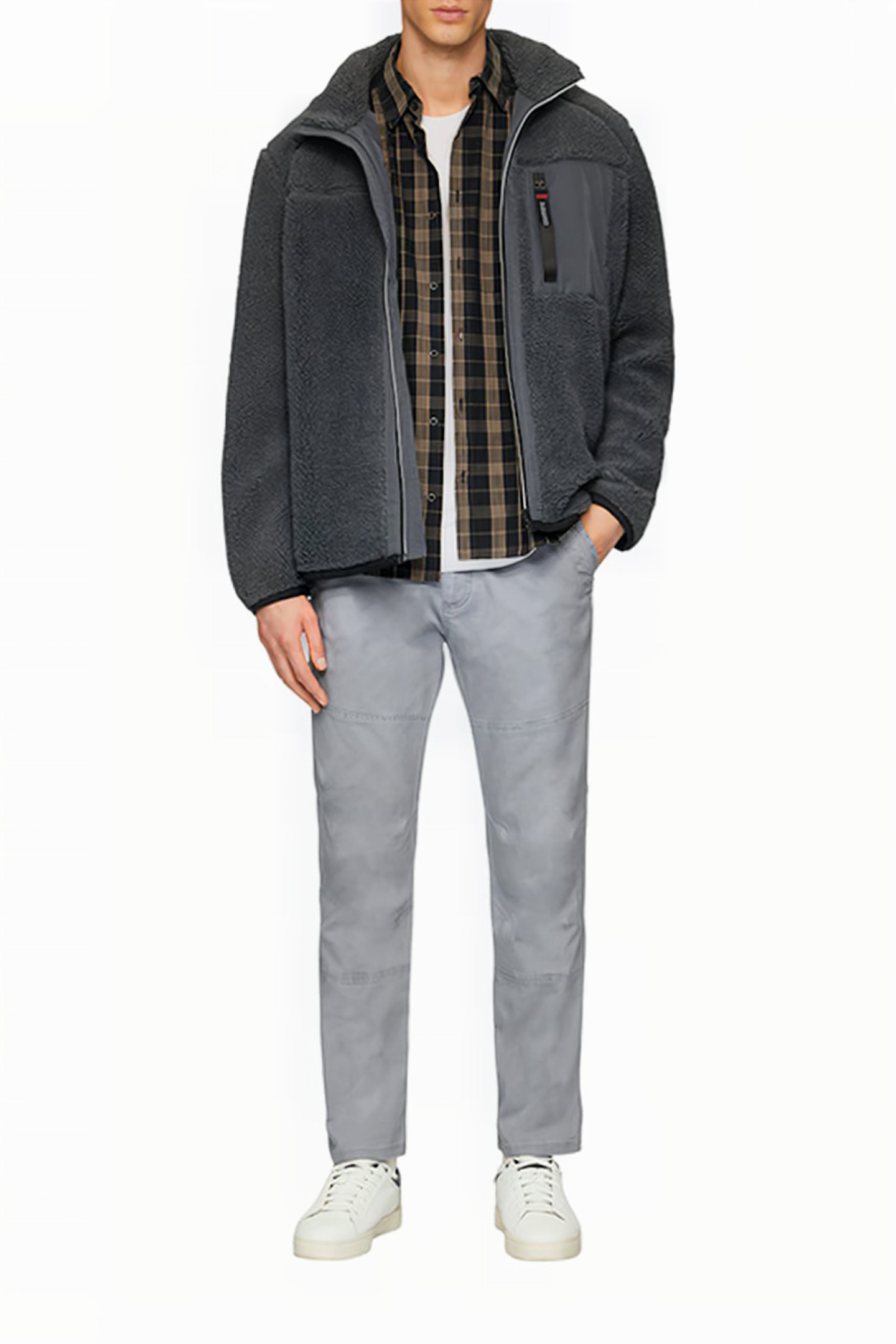 S.OLIVER PANT GREY/BLACK 2