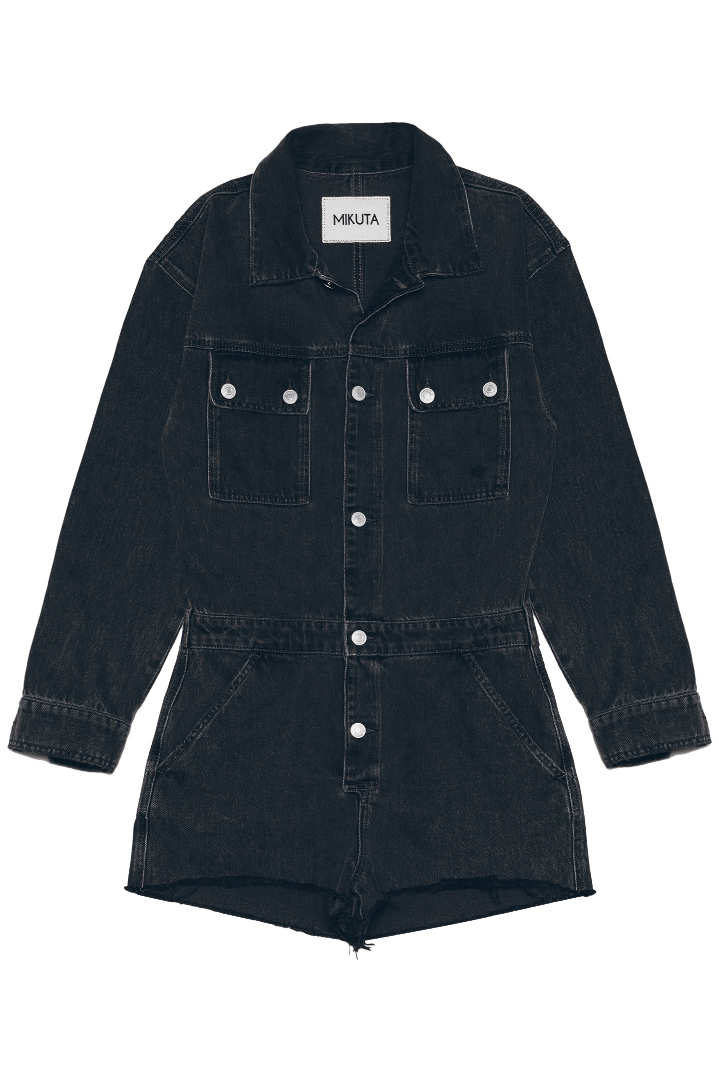 THE BLACK SHORT DENIM JUMPSUIT 2