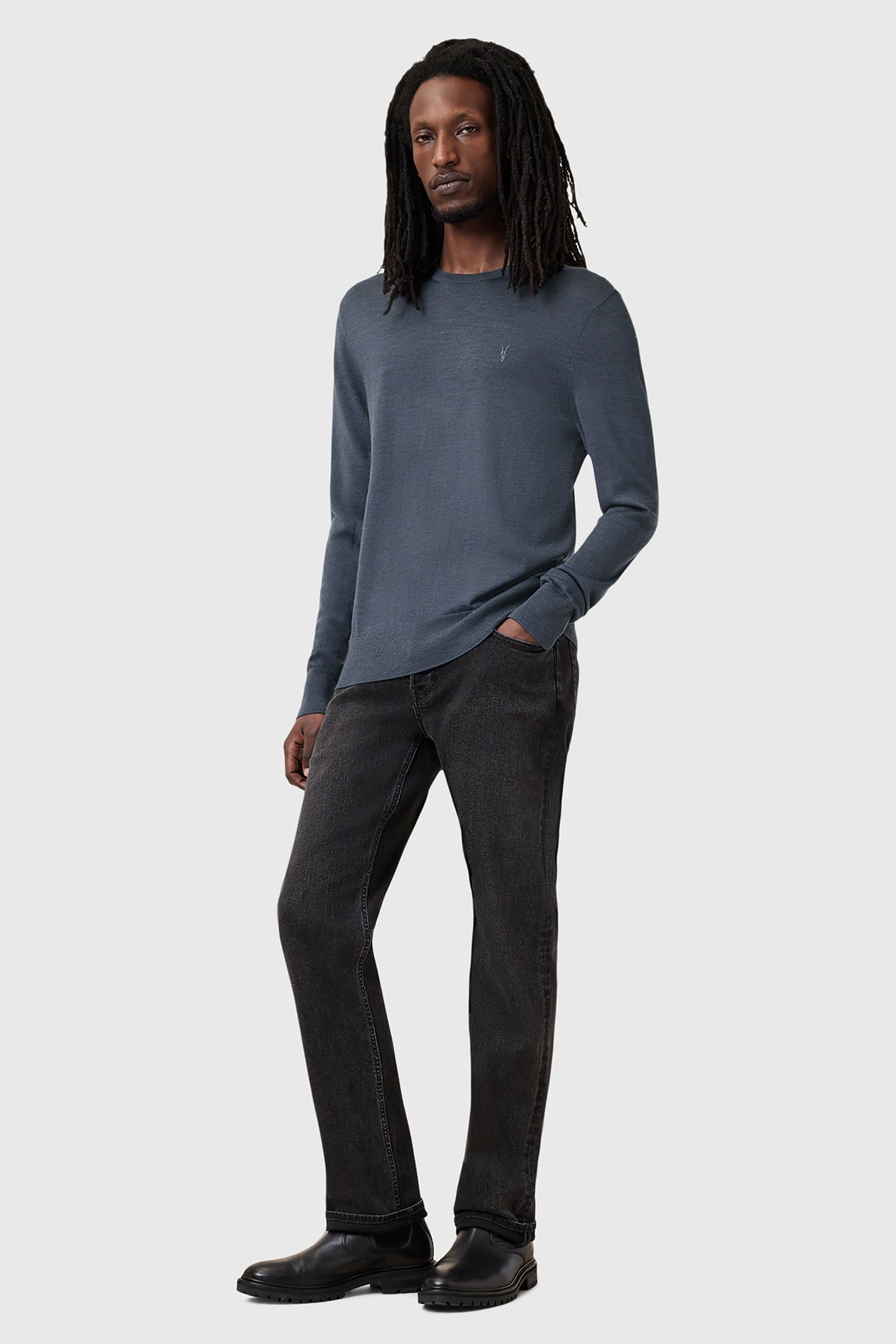 MODE MERINO CREW PITCHED BLUE 2