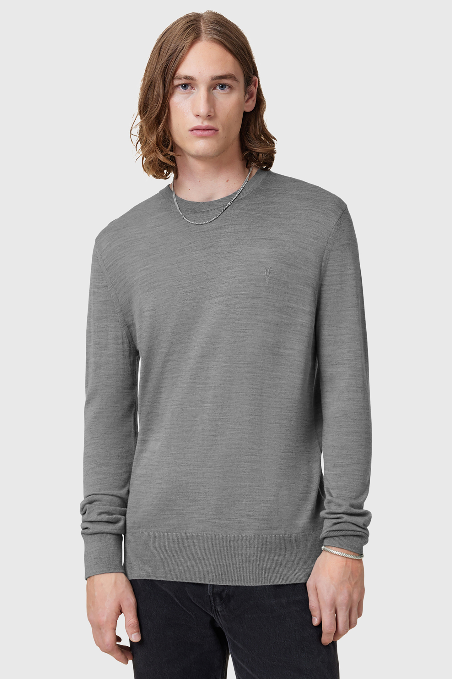 MODE MERINO CREW FOSSIL GREY 1