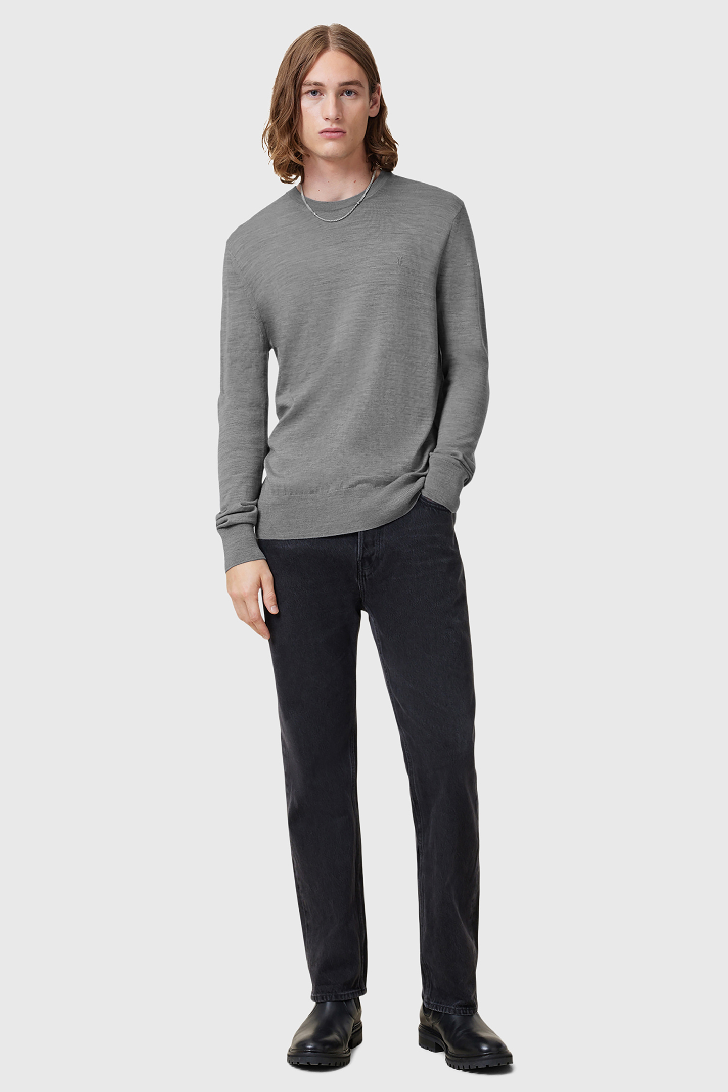 MODE MERINO CREW FOSSIL GREY 2