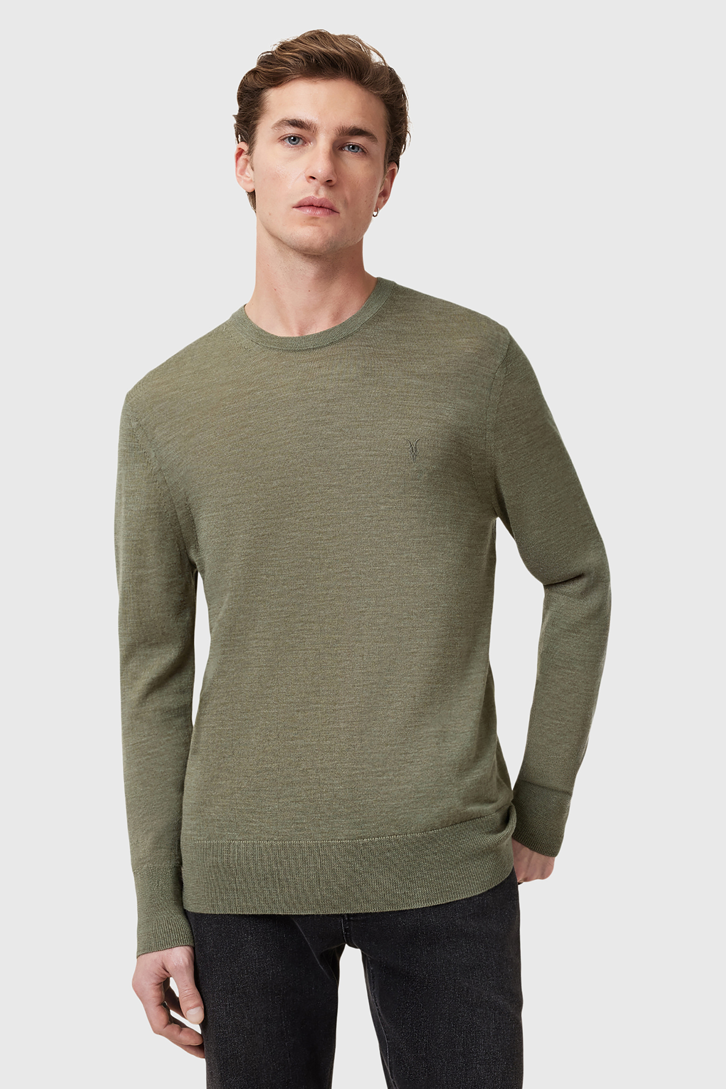 MODE MERINO CREW LIGHT ASH GREEN 1