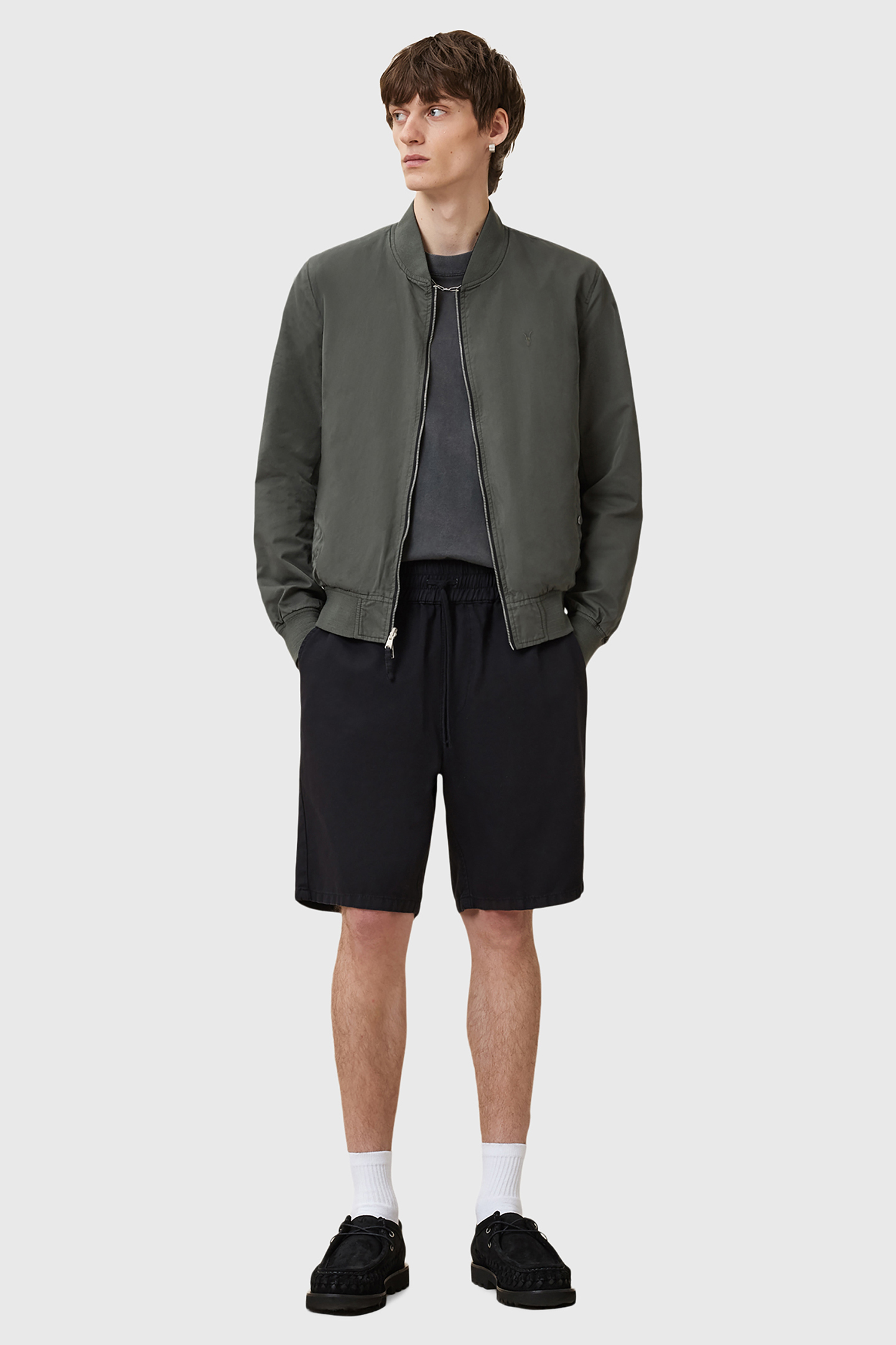 REV BASSETT BOMBER BLACK/KHAKI BROWN 4