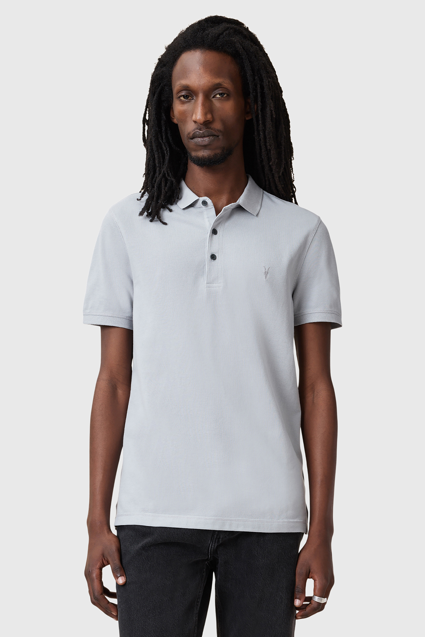 REFORM SS POLO 2 PAC MACHINE GREY/GREEN by AllSaints