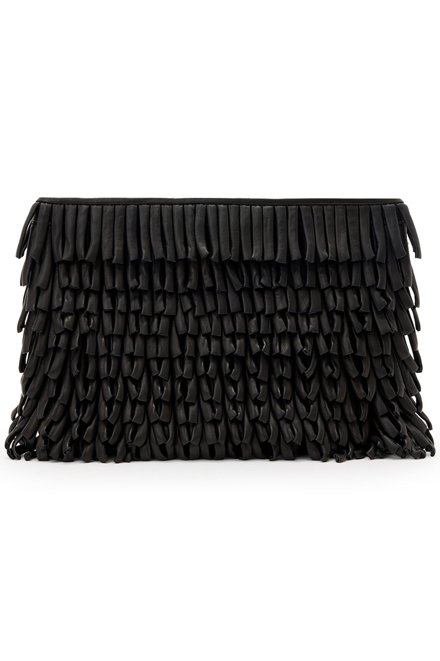 BETTINA FRNGE CLUTCH BLACK 2