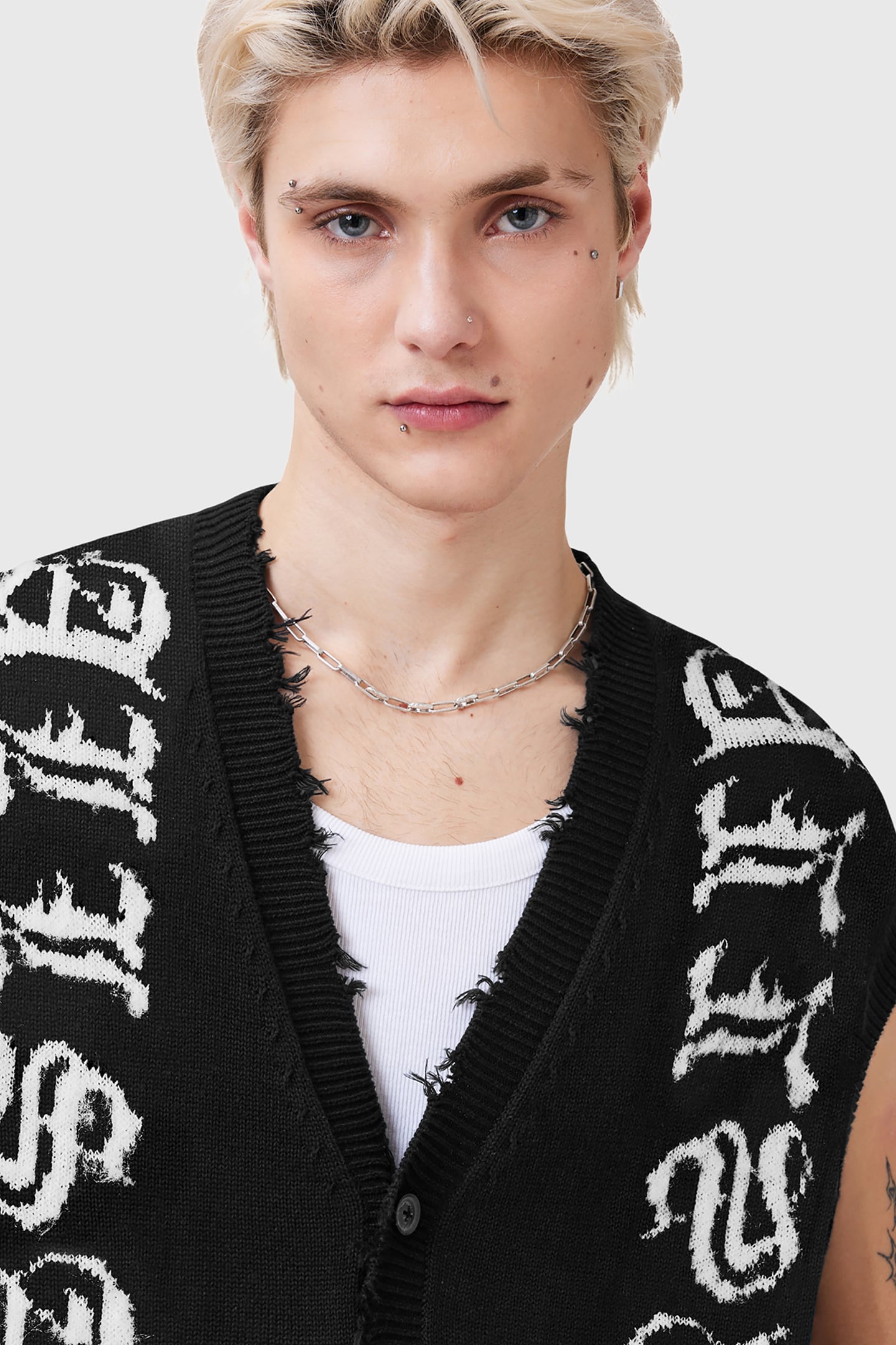 SCRIPTURE TANK BLACK/ECRU WHITE 7