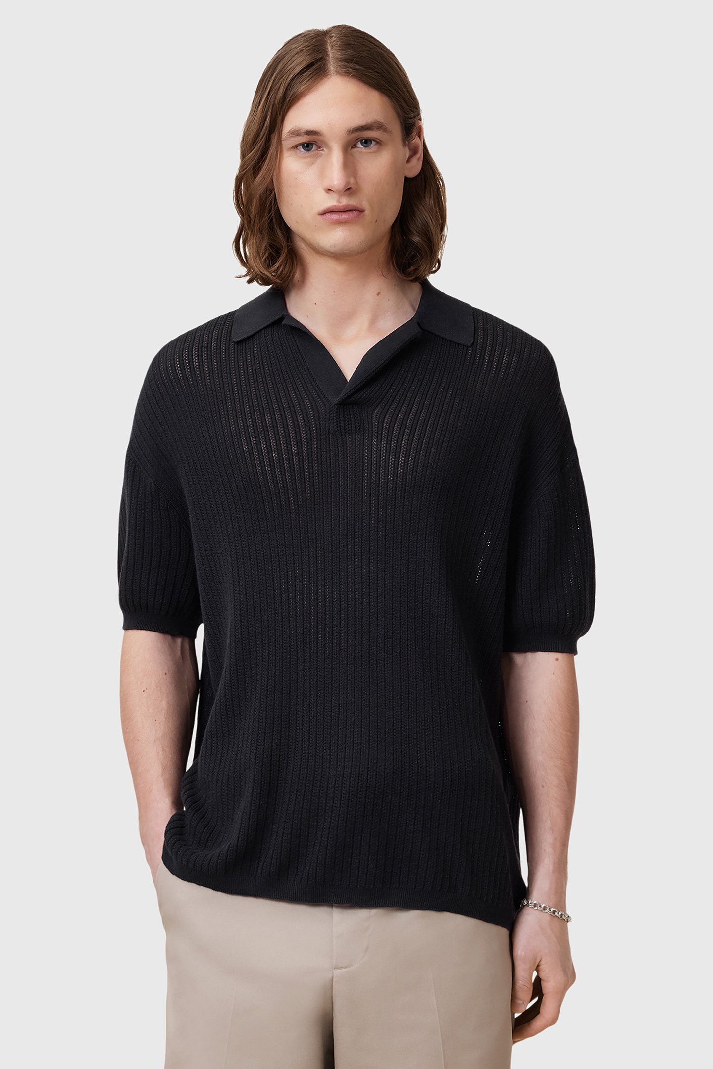 THOMA SS POLO BLACK by AllSaints