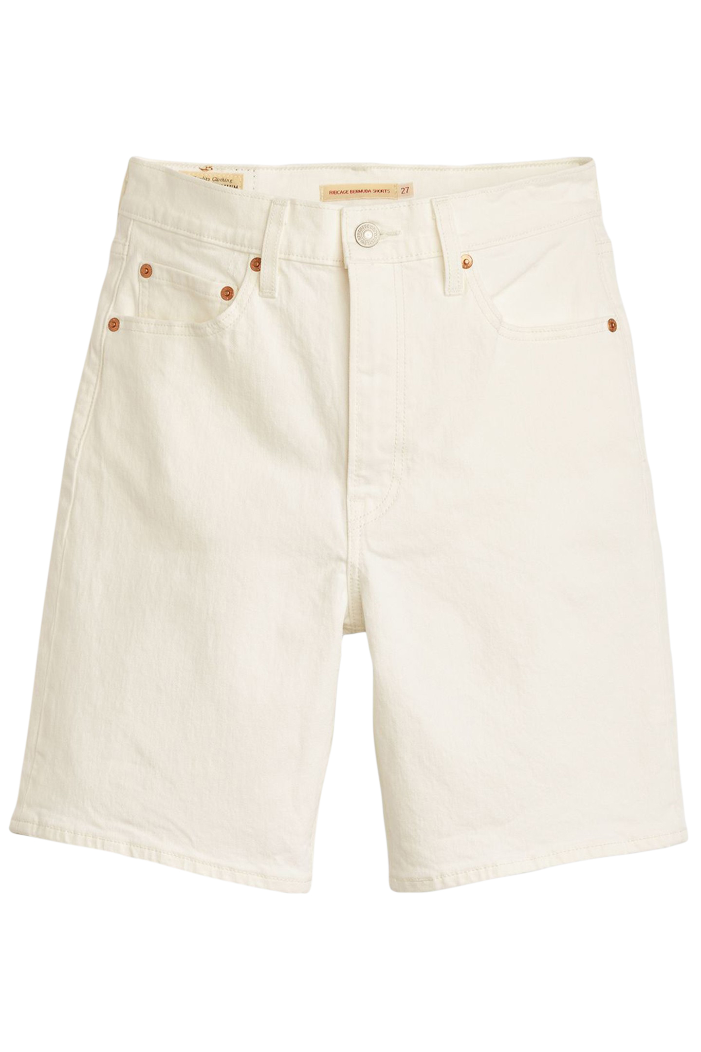 RIBCAGE BERMUDA SHORTS WHITE 4