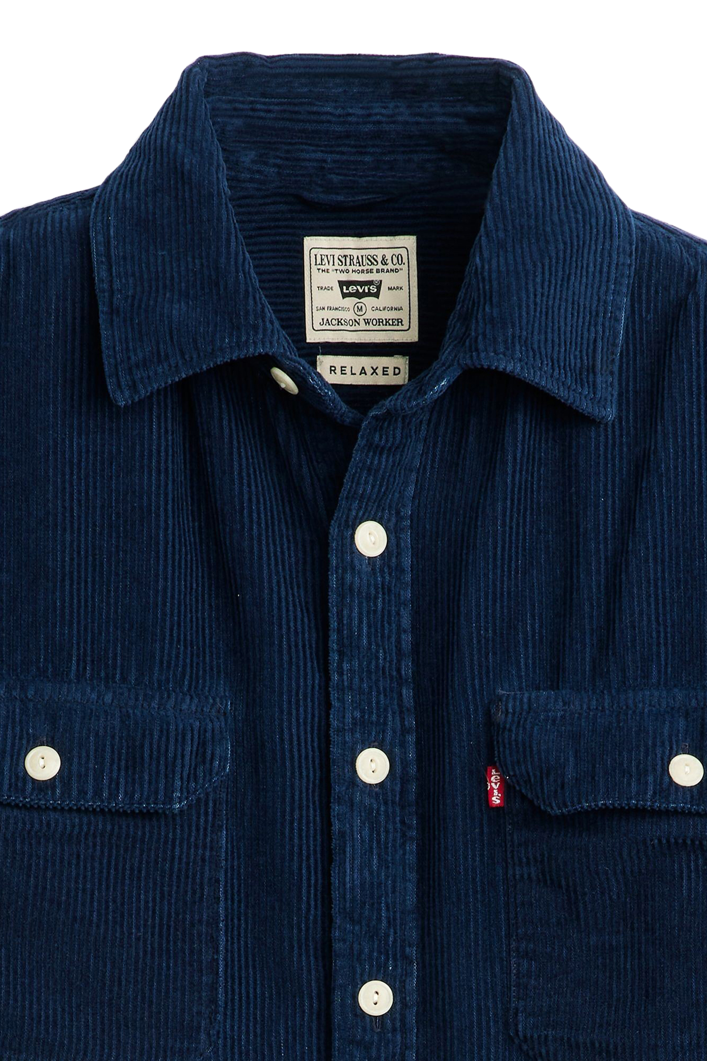 JACKSON WORKER CORDUROY OVERSHIRT BLUE 6