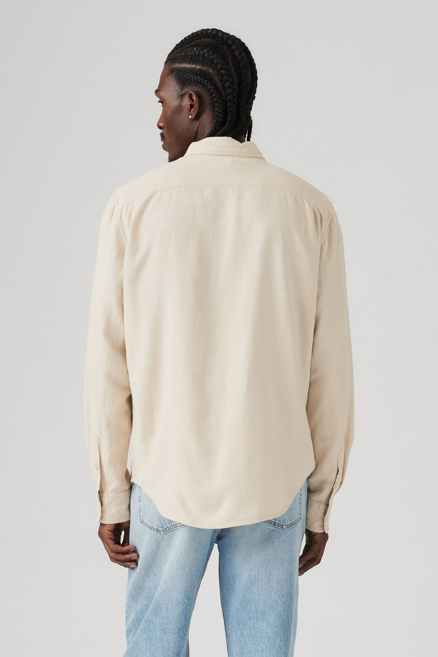 SUNSET POCKET STANDARD FIT COTTON LINEN SHIRT NEUTRAL 2