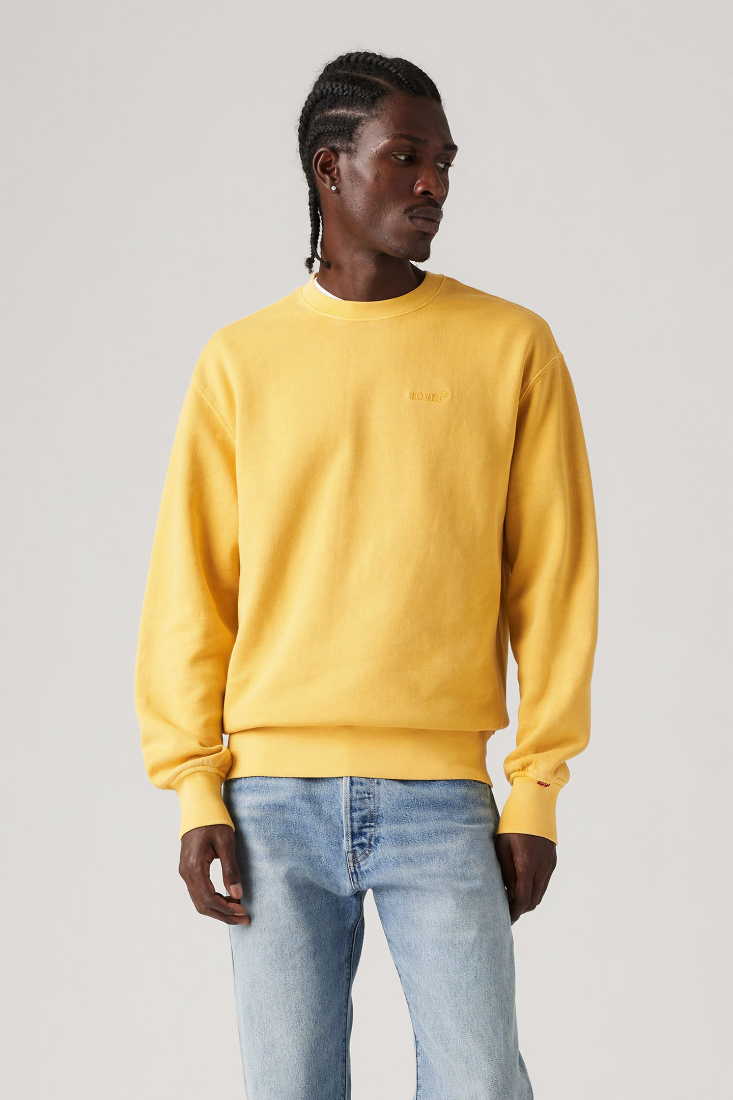 AUTHENTIC CREWNECK SWEATSHIRT YELLOW 1