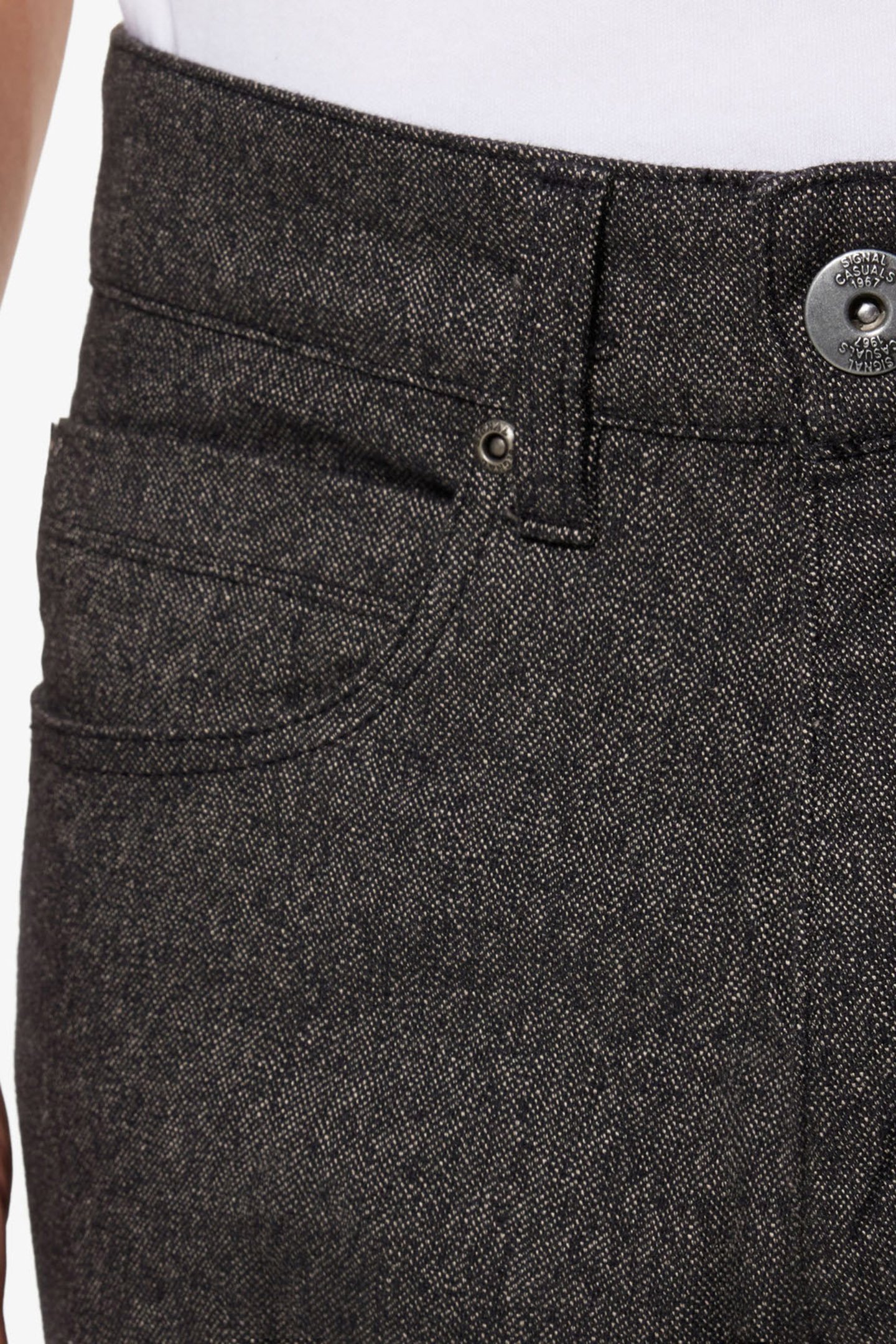 ODAMSI WOOL LOOK PANTS BLACK 6